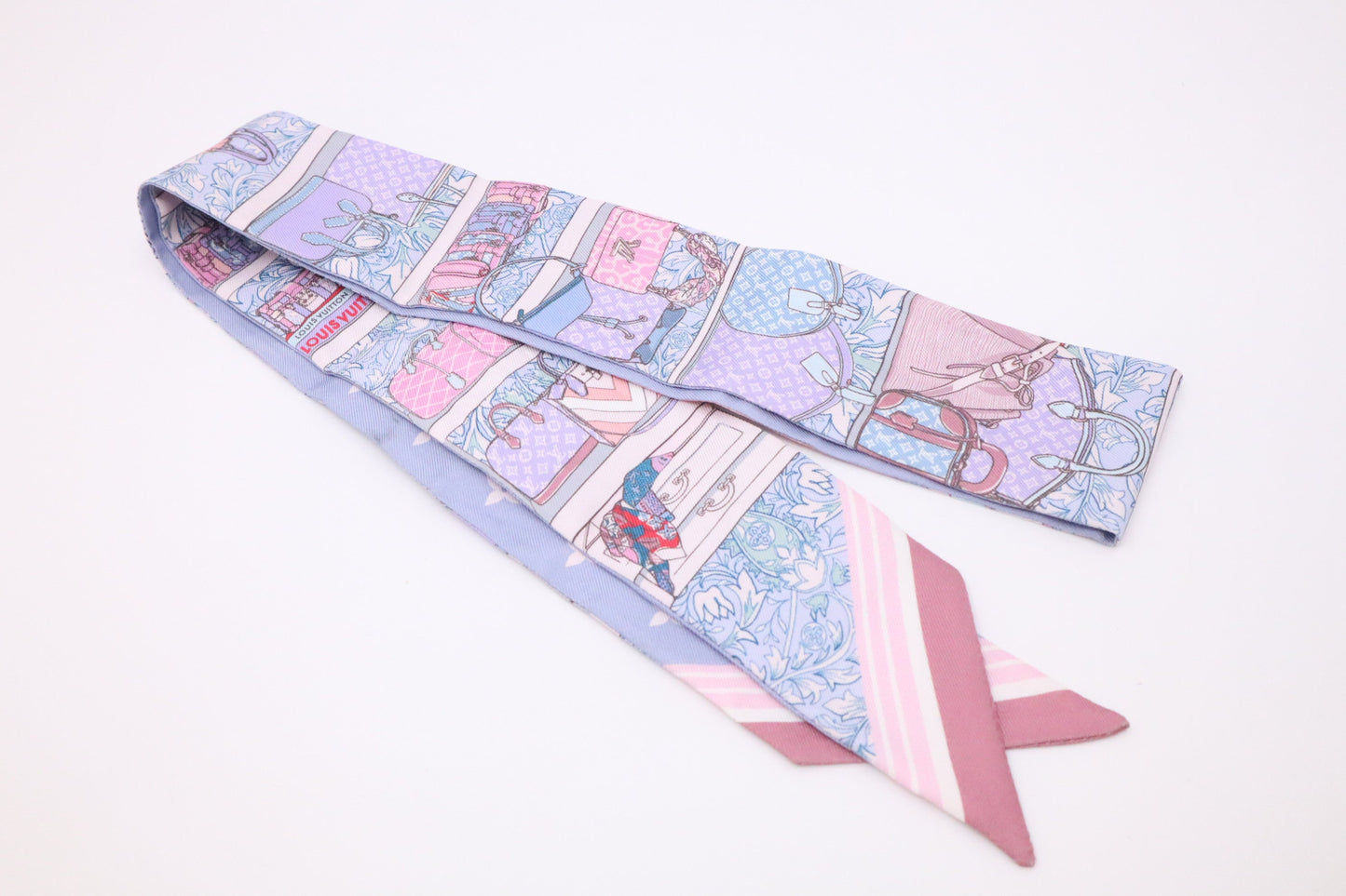 Louis Vuitton PrivÃ© Bandeau in Periwinkle and Pink Silk