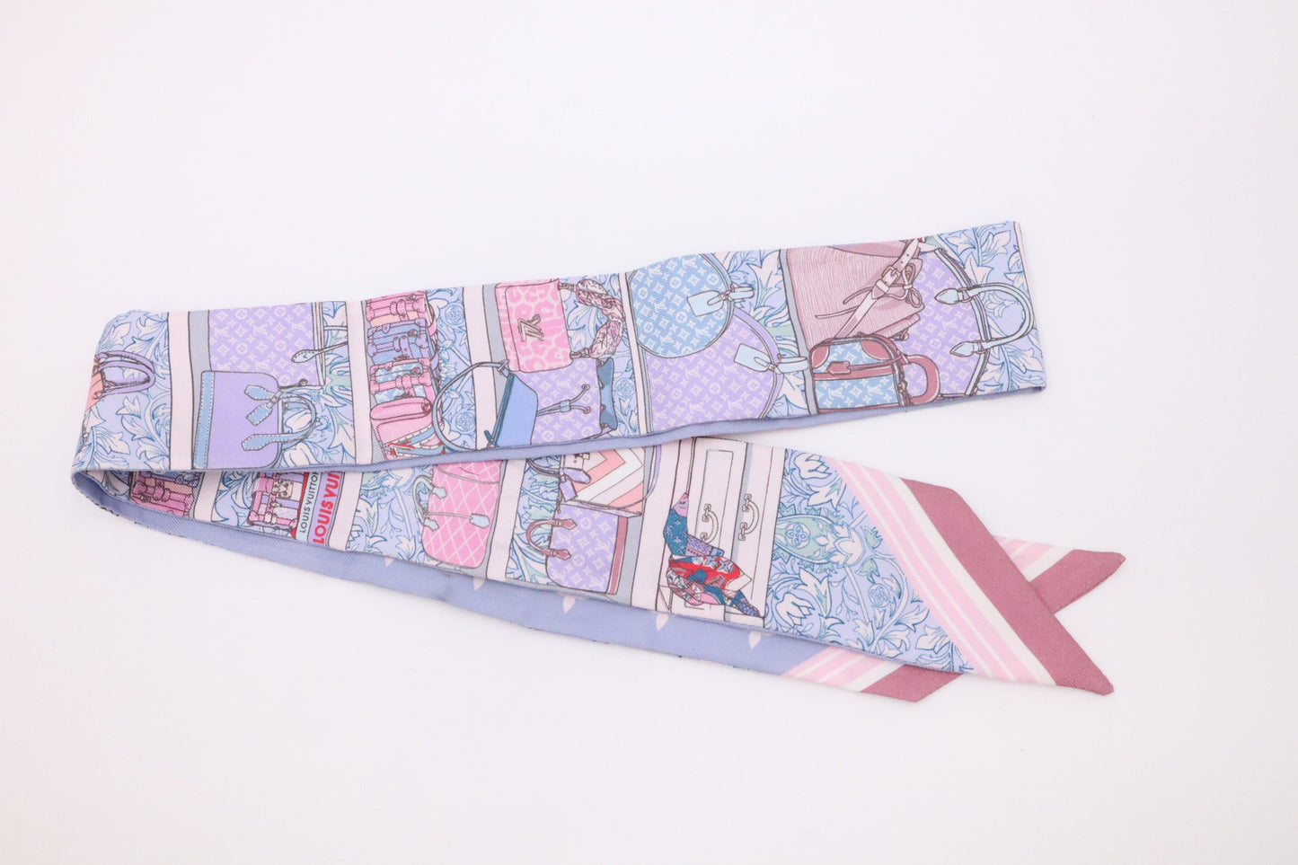 Louis Vuitton PrivÃ© Bandeau in Periwinkle and Pink Silk