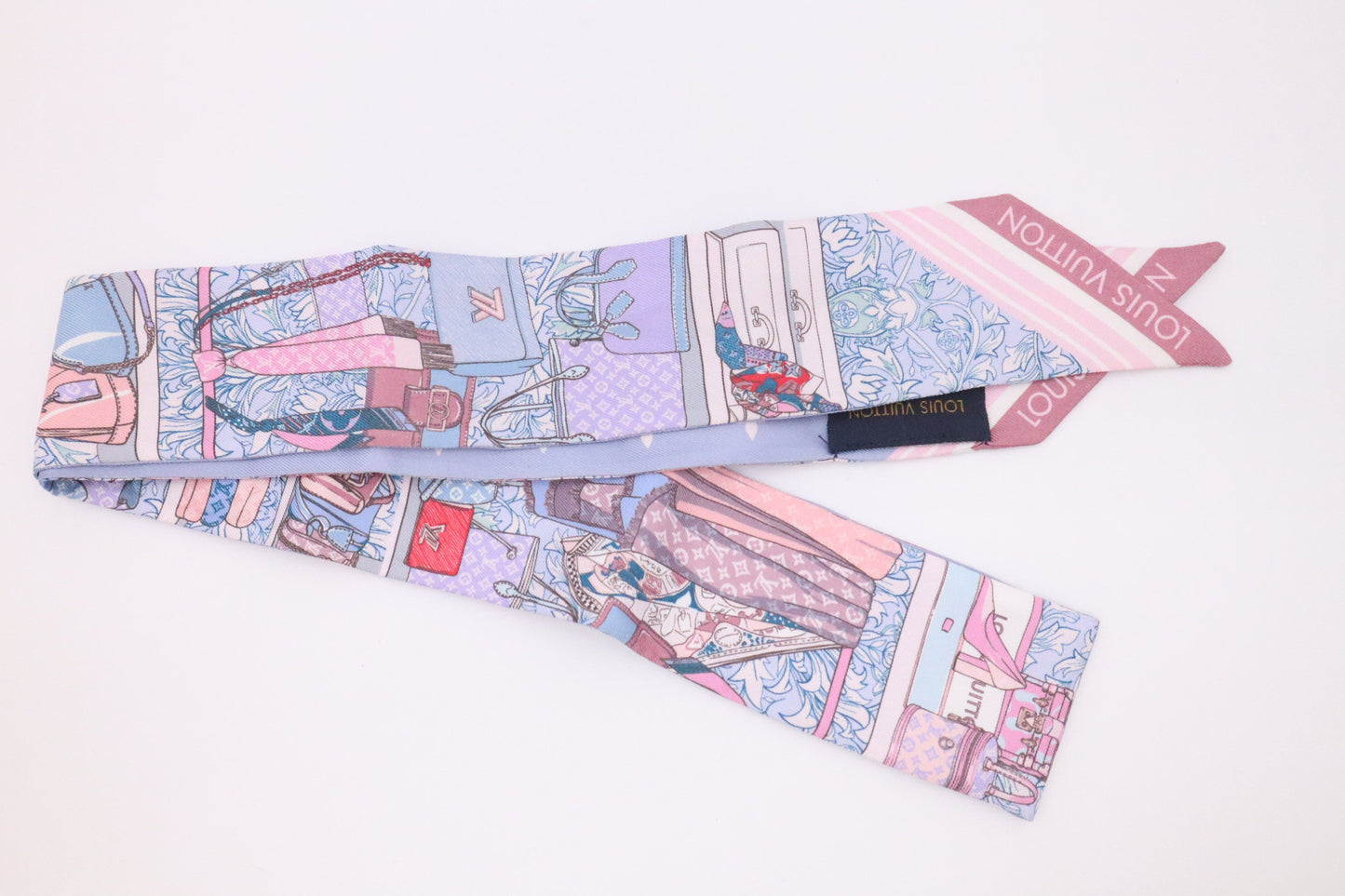 Louis Vuitton PrivÃ© Bandeau in Periwinkle and Pink Silk