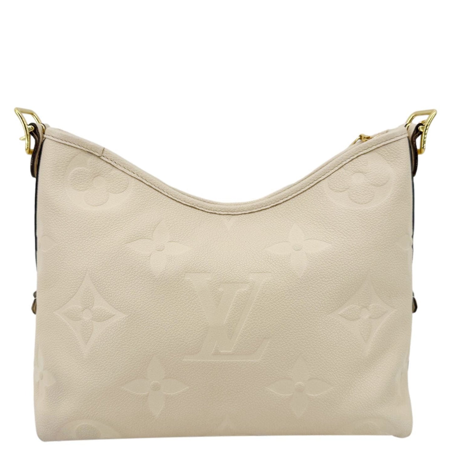 LOUIS VUITTON Carryall PM Monogram Empreinte Leather Shoulder Bag Off White