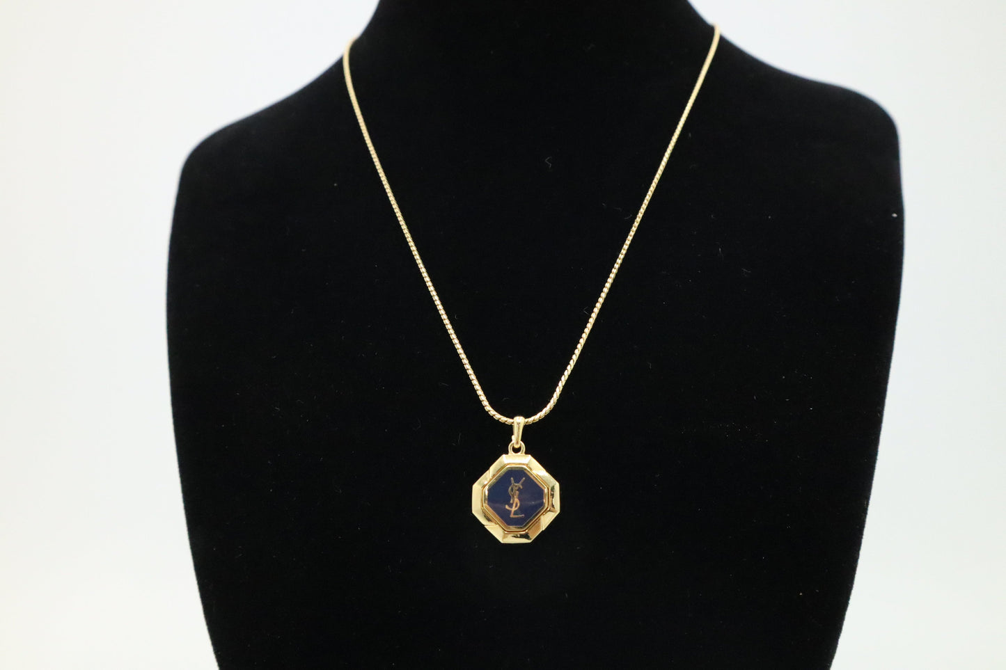 YSL Navy Blue Necklace