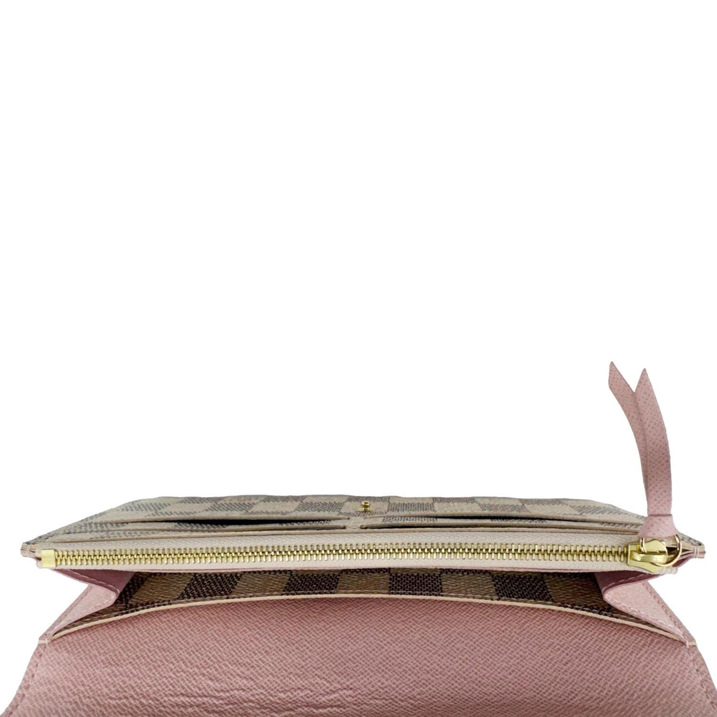 LOUIS VUITTON Emilie Damier Azur Wallet Rose Ballerine