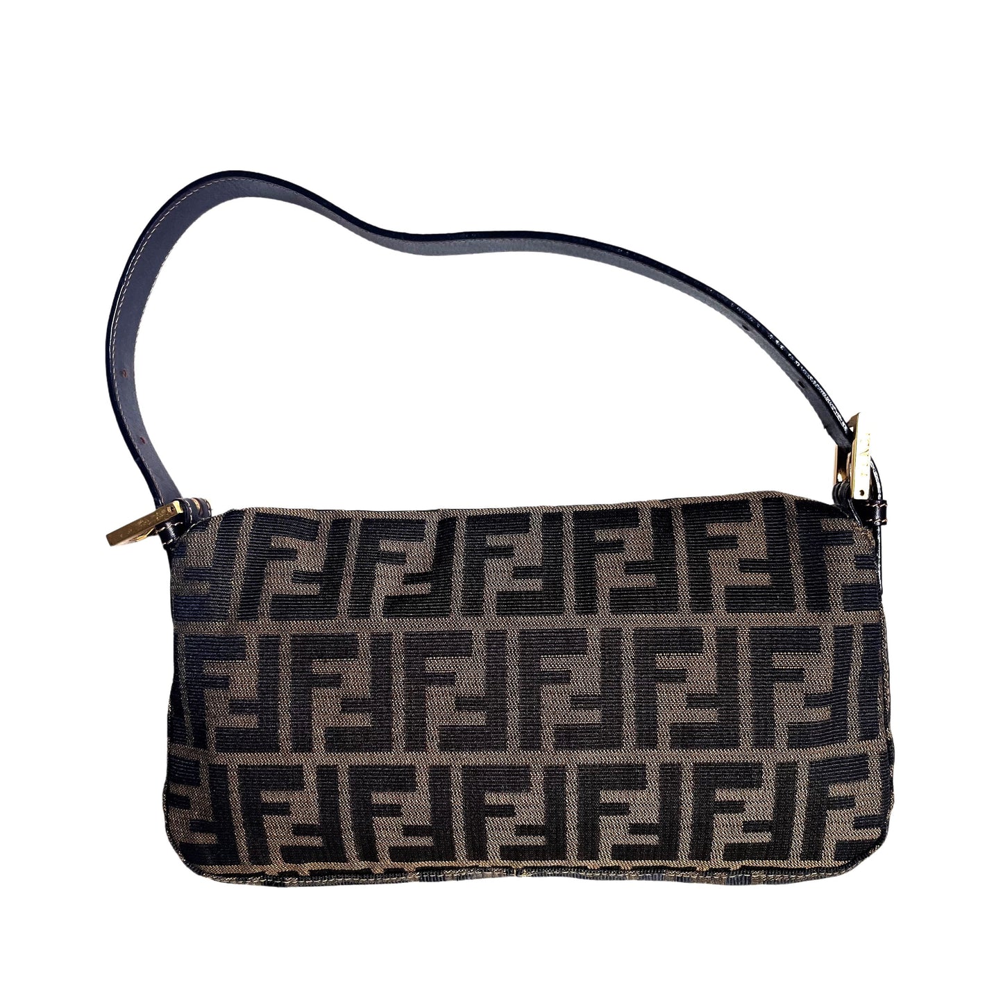 Fendi Baguette Classic Zucca Print Monogram Gold-tone Hardware