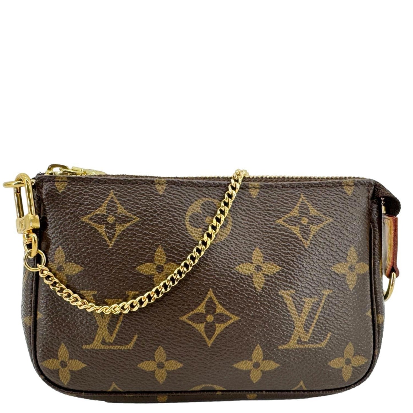 LOUIS VUITTON Multi Pochette Accessoires Monogram Canvas Wristlet Brown