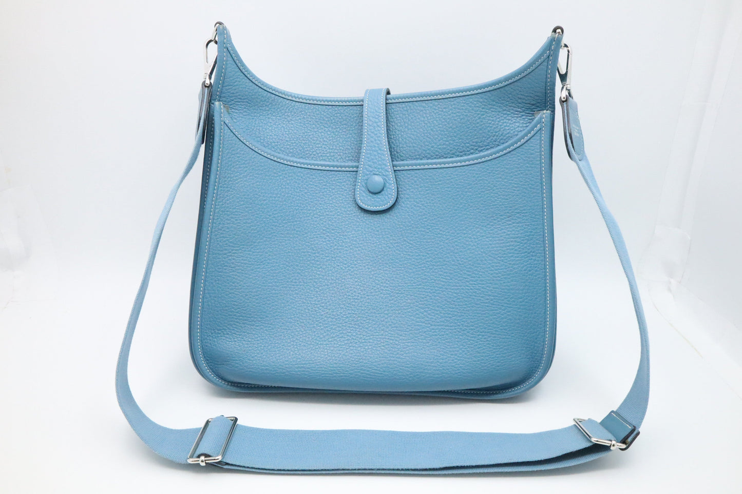 Hermes Evelyne III 33 in Blue Leather