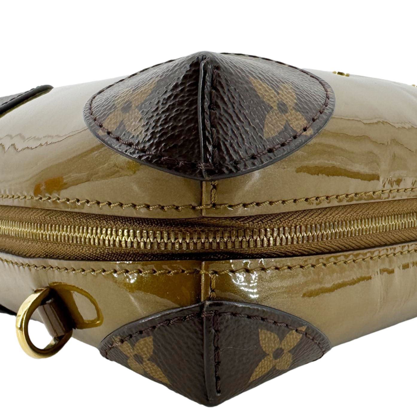 LOUIS VUITTON Venice Monogram Vernis Leather Shoulder Bag Bronze