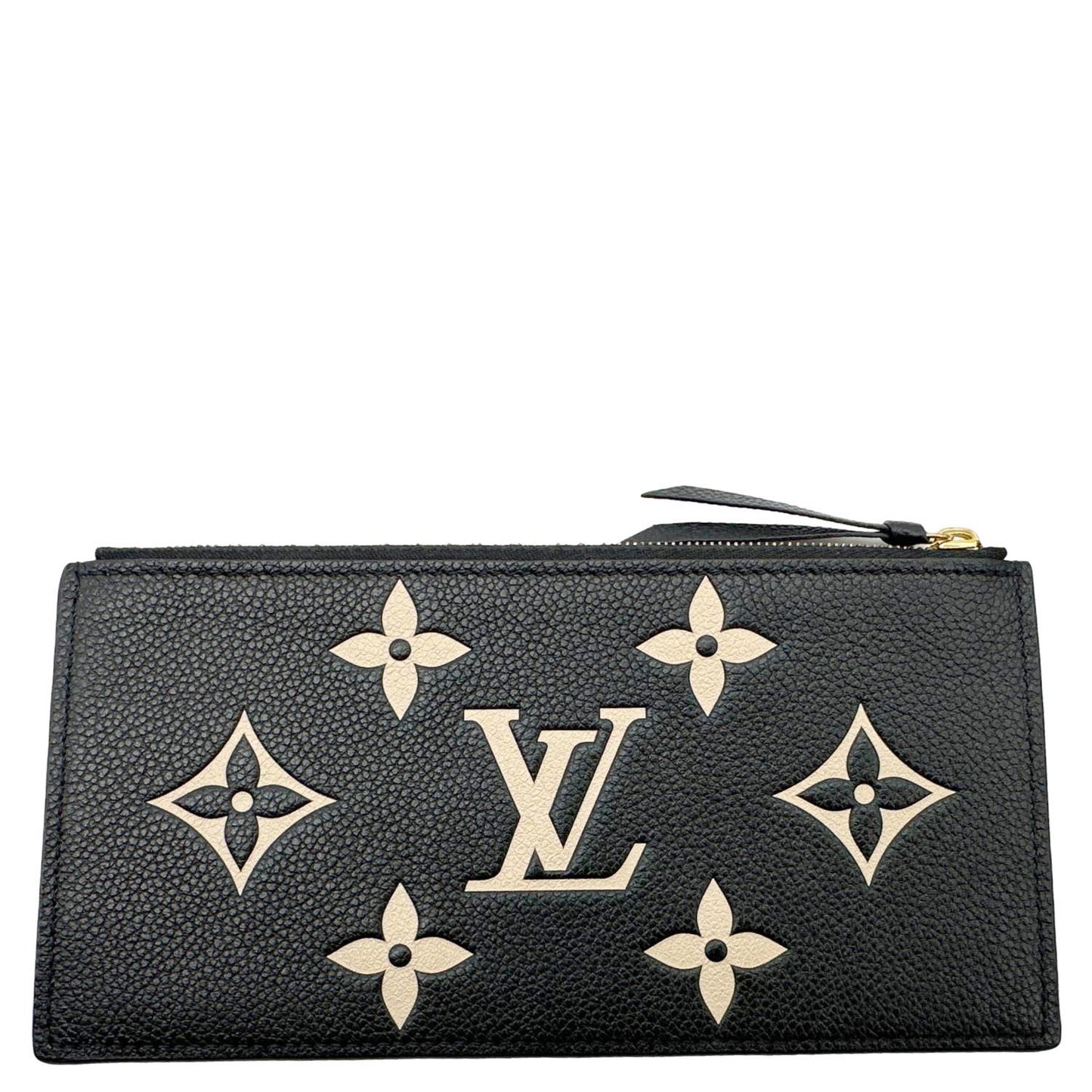 LOUIS VUITTON Felicie Monogram Giant Empreinte Leather Zip Insert Pouch Bicolor