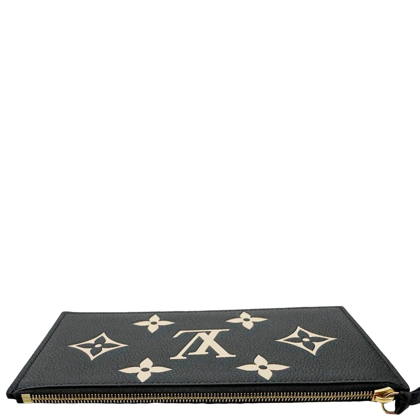 LOUIS VUITTON Felicie Monogram Giant Empreinte Leather Zip Insert Pouch Bicolor