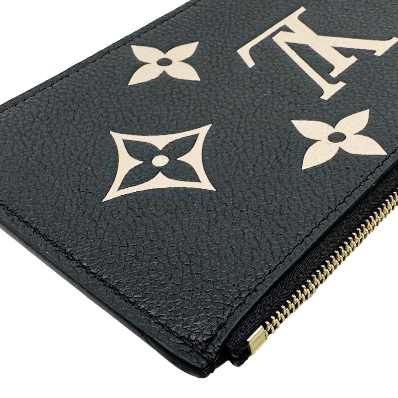 LOUIS VUITTON Felicie Monogram Giant Empreinte Leather Zip Insert Pouch Bicolor