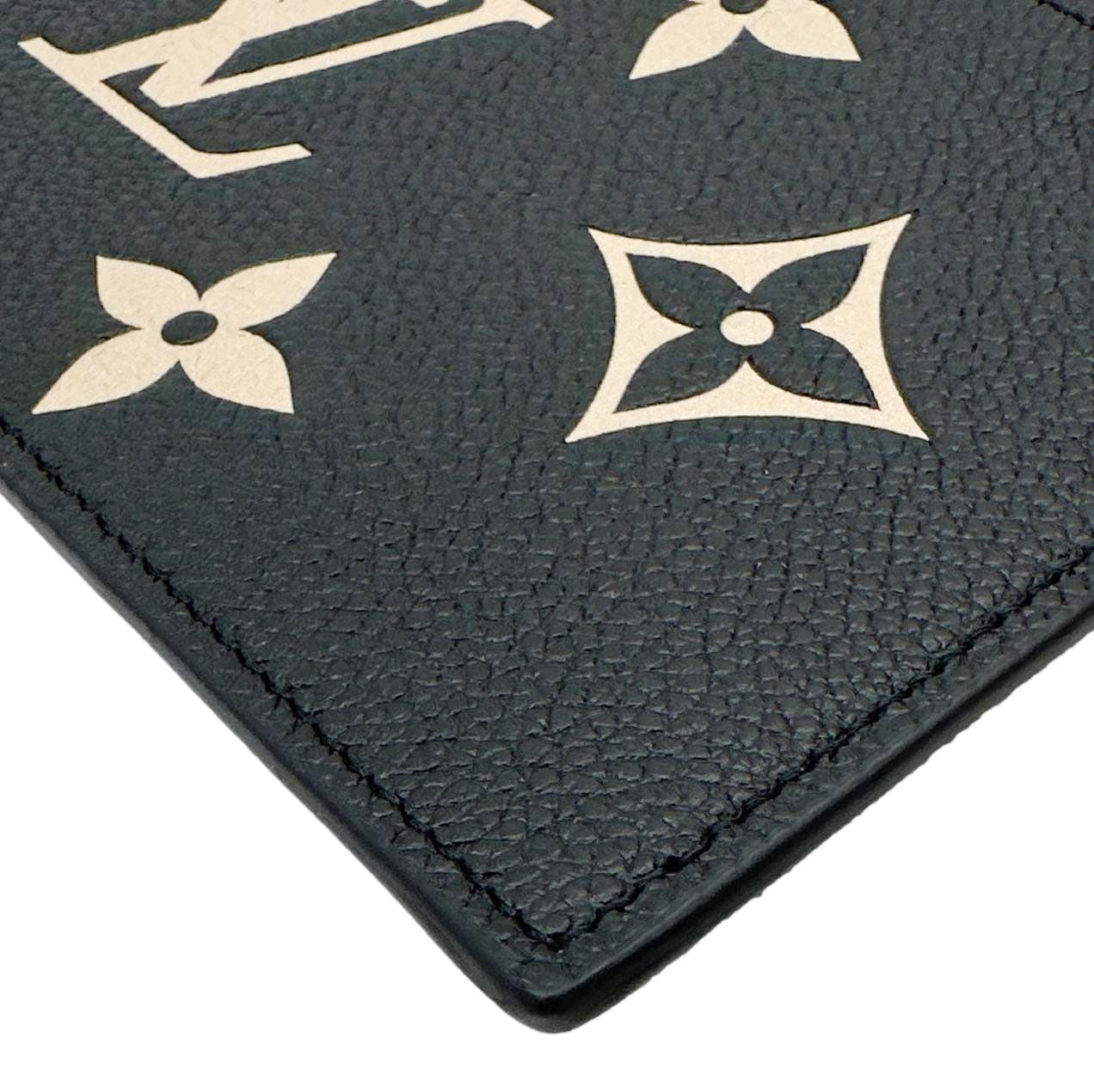 LOUIS VUITTON Felicie Monogram Giant Empreinte Leather Zip Insert Pouch Bicolor