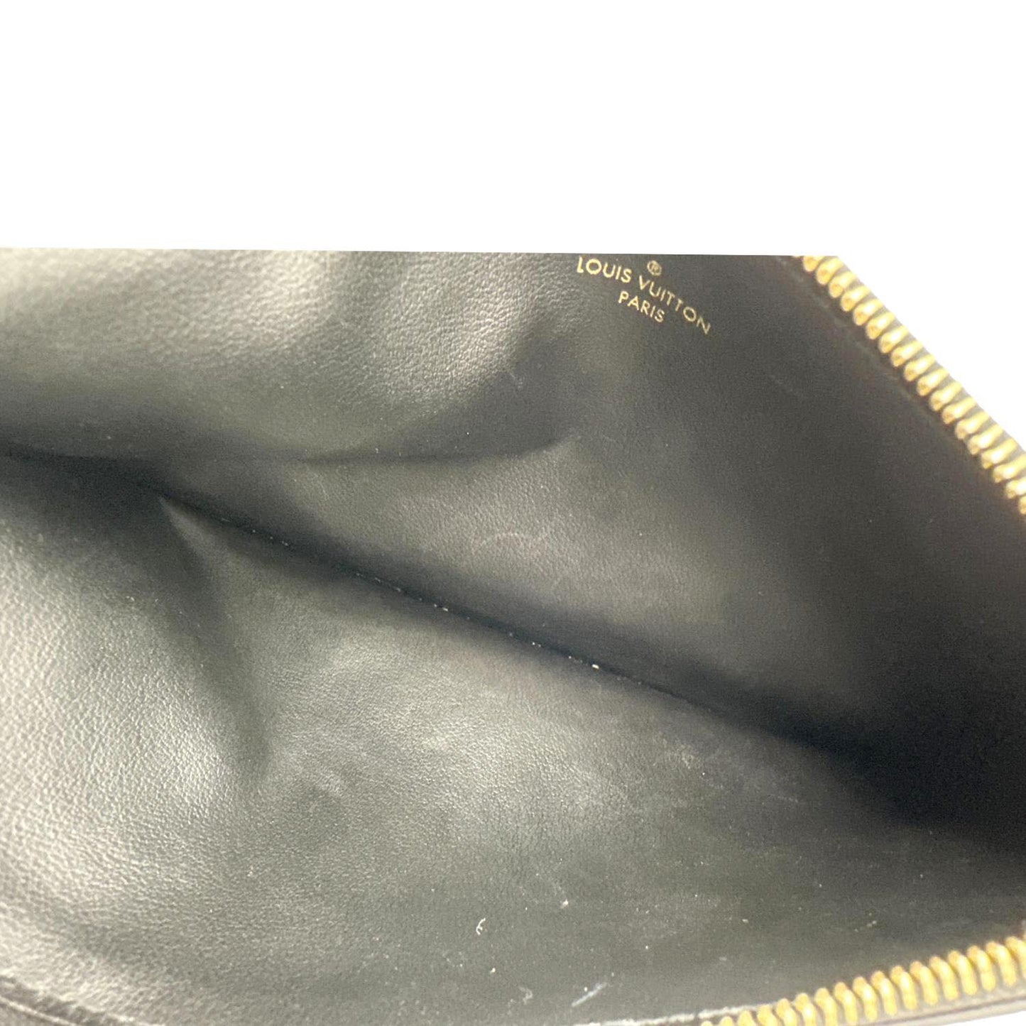 LOUIS VUITTON Felicie Monogram Giant Empreinte Leather Zip Insert Pouch Bicolor