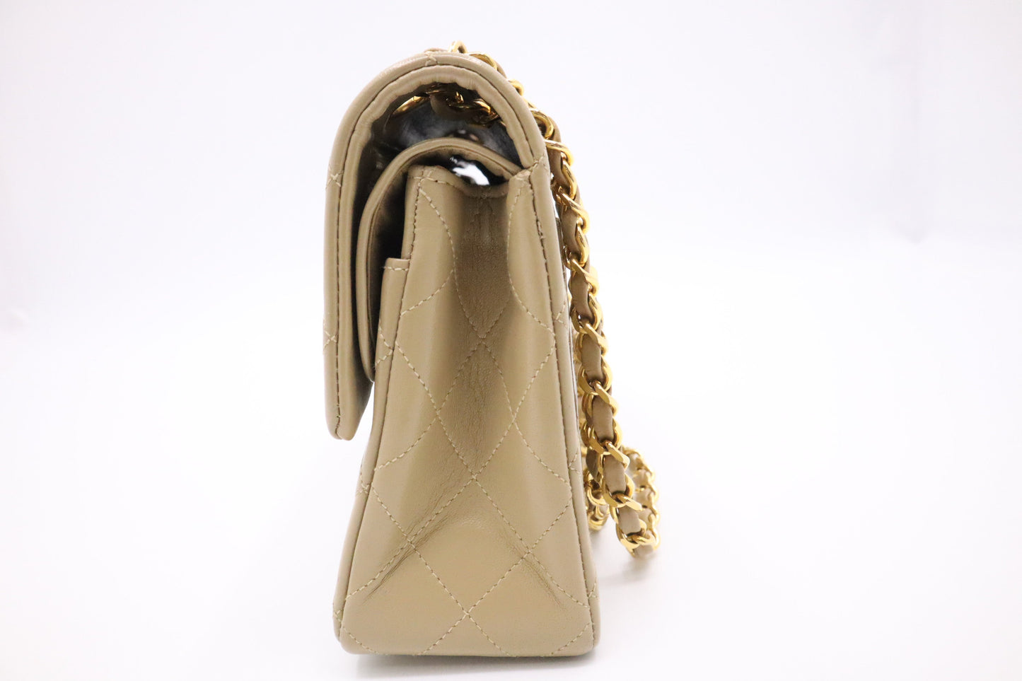 Chanel Small Double Flap in Dark Beige
