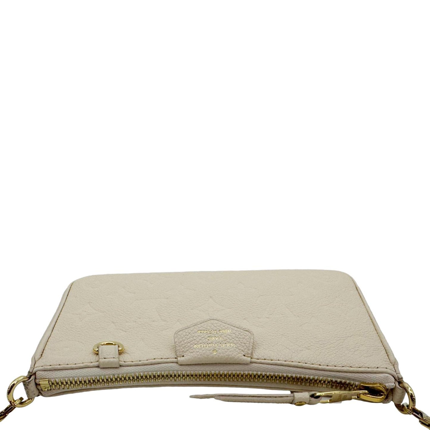 LOUIS VUITTON Easy Pouch On Strap Empreinte Leather Shoulder Bag Pouch Cream