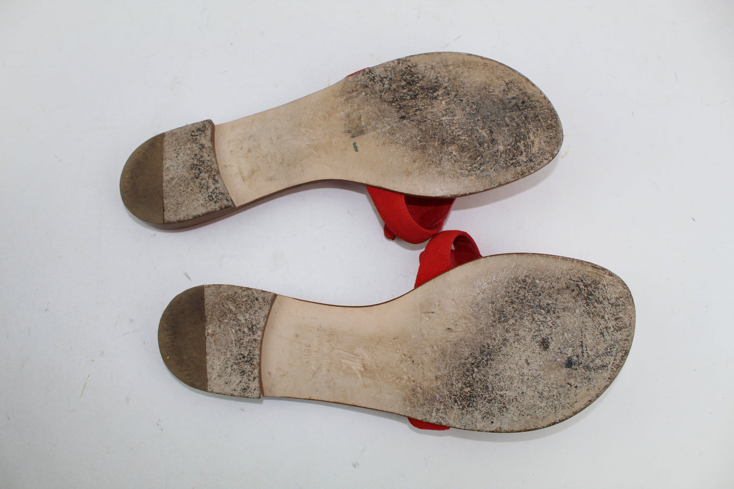 GIUSEPPE ZANOTTI WINGED THONG FLAT SANDAL SIZE 38.5