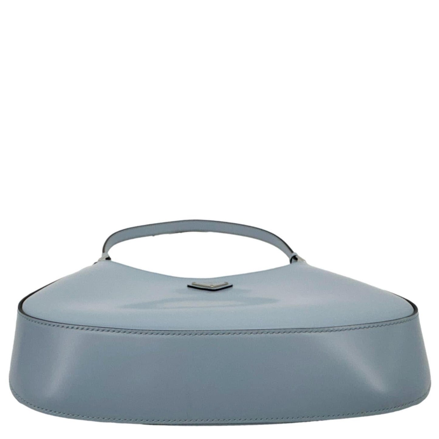 PRADA Cleo Brushed Leather Shoulder Bag Light Blue
