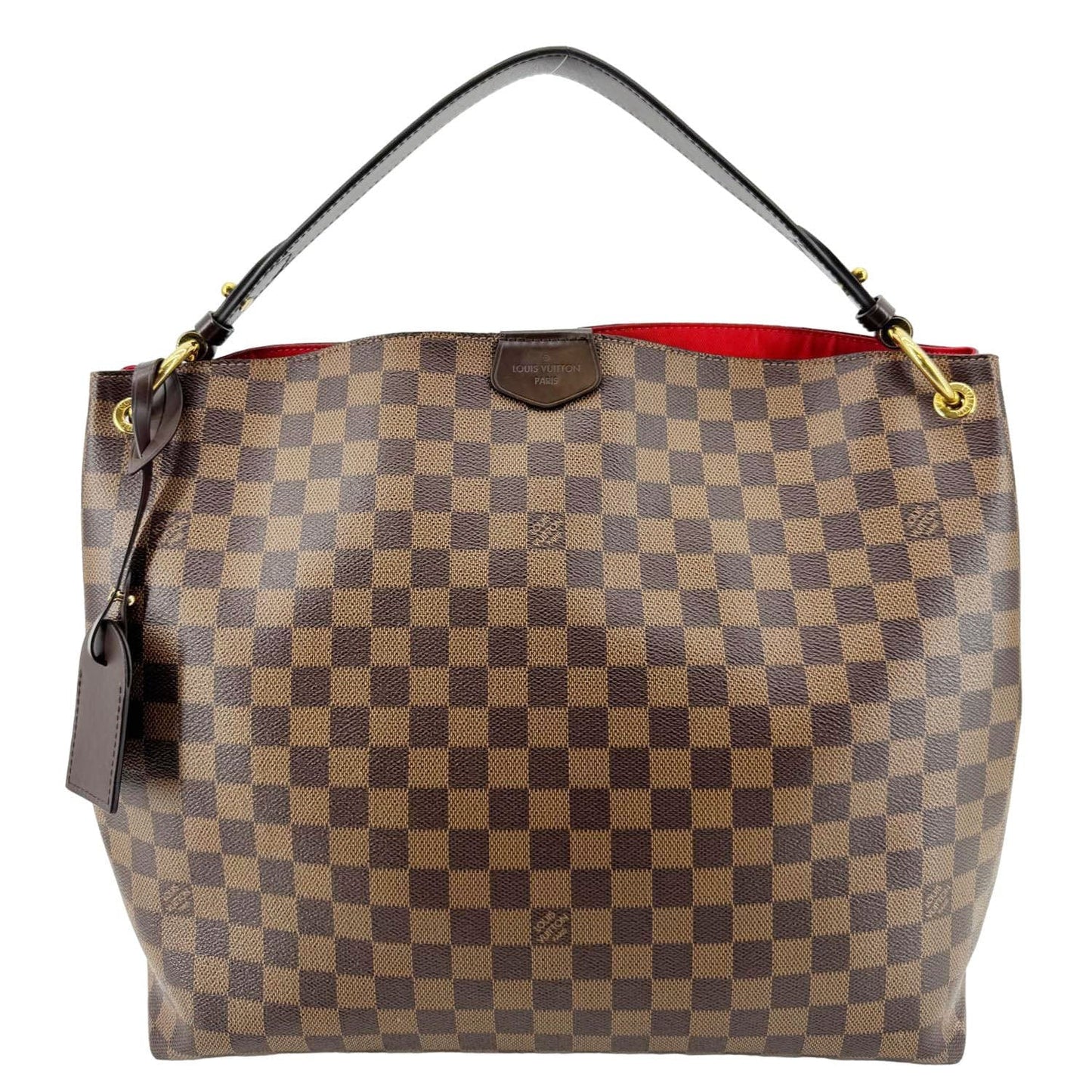 LOUIS VUITTON Graceful MM Damier Ebene Shoulder Bag Brown