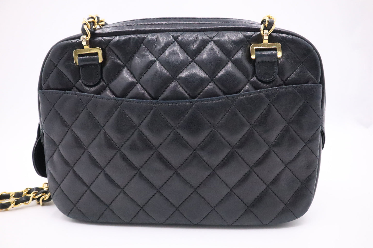 Chanel Camera Bag in Black MattelassÃ© Leather