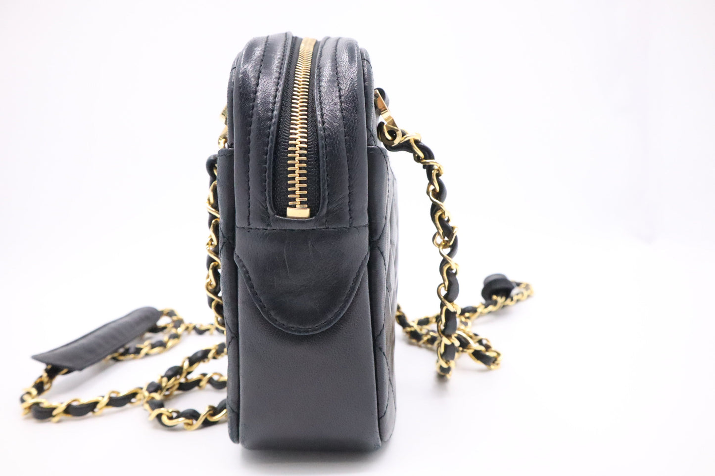 Chanel Camera Bag in Black MattelassÃ© Leather