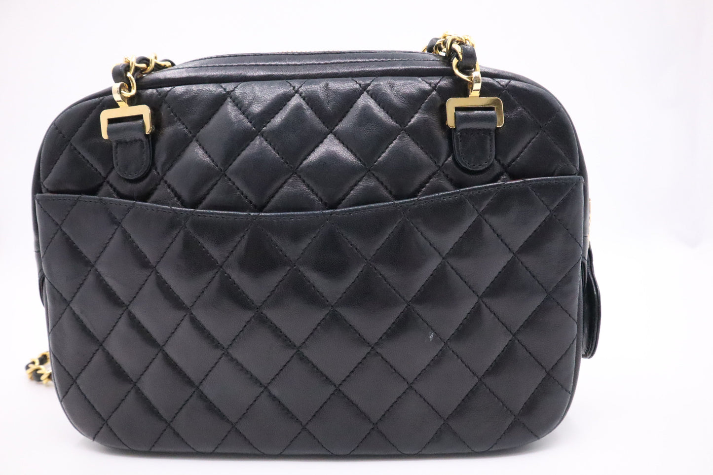 Chanel Camera Bag in Black MattelassÃ© Leather