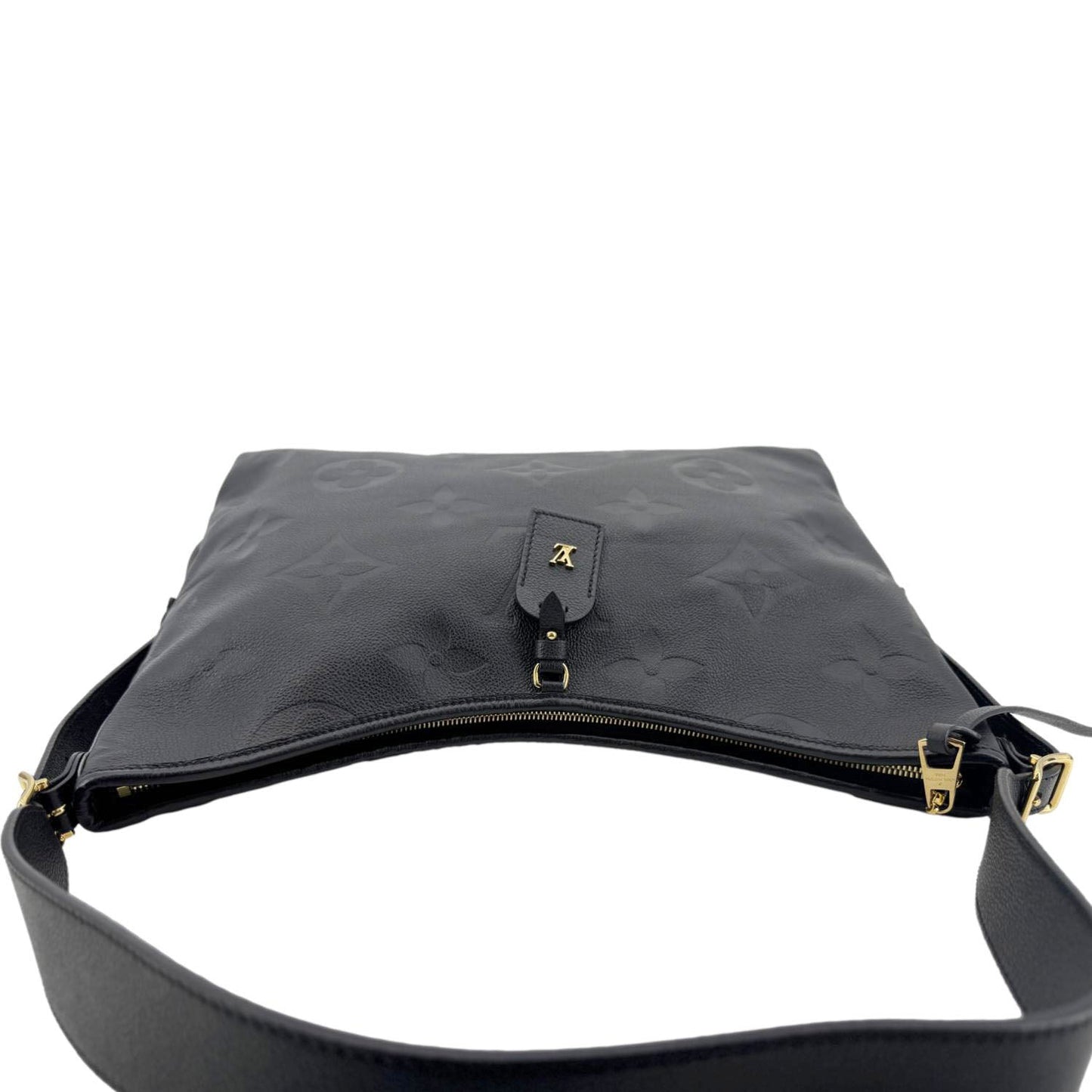 LOUIS VUITTON Carryall MM Monogram Empreinte Leather Shoulder Bag Black