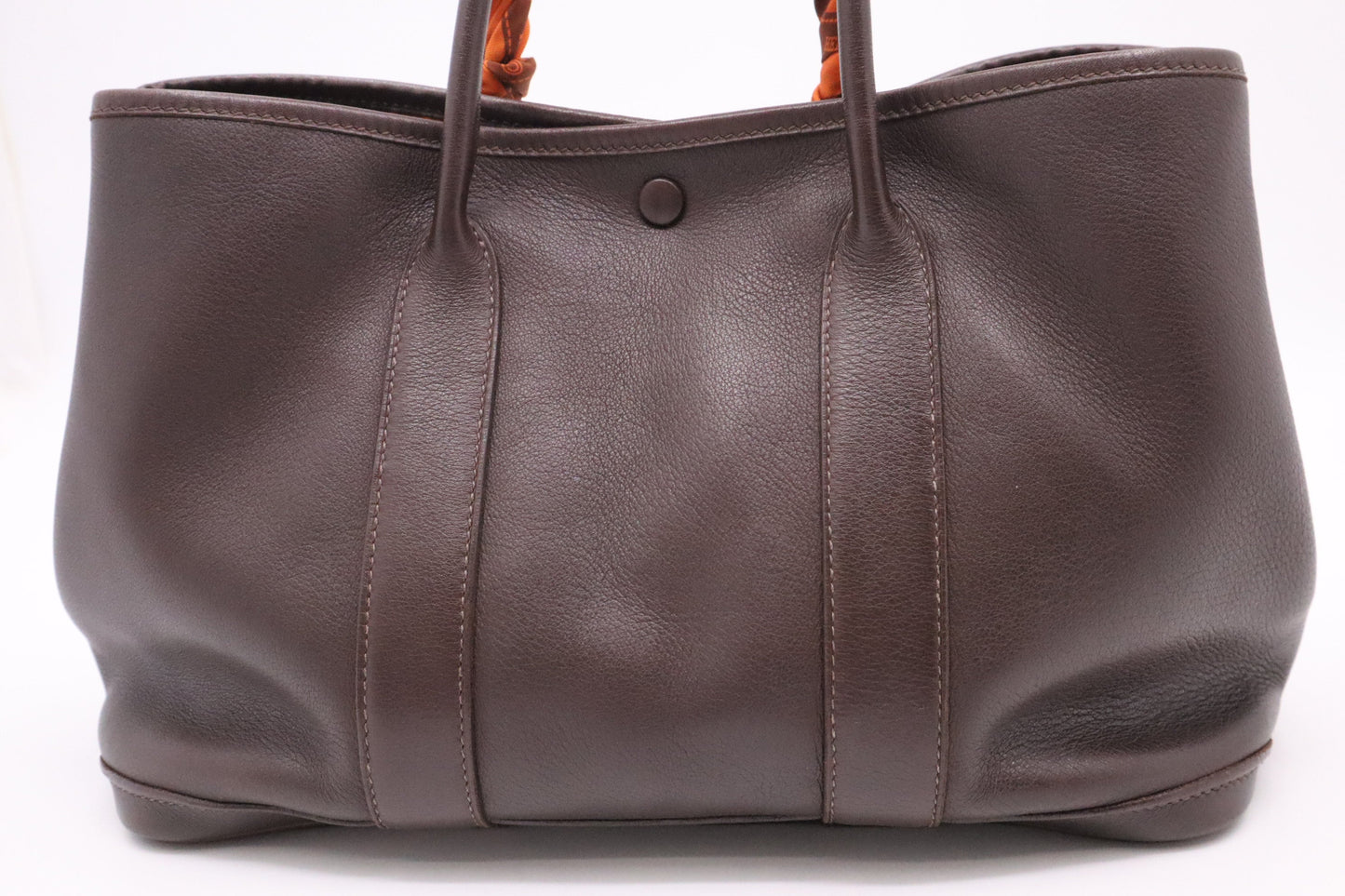 Hermes Bolduc Garden Party TPM in Chocolate Swift Leather