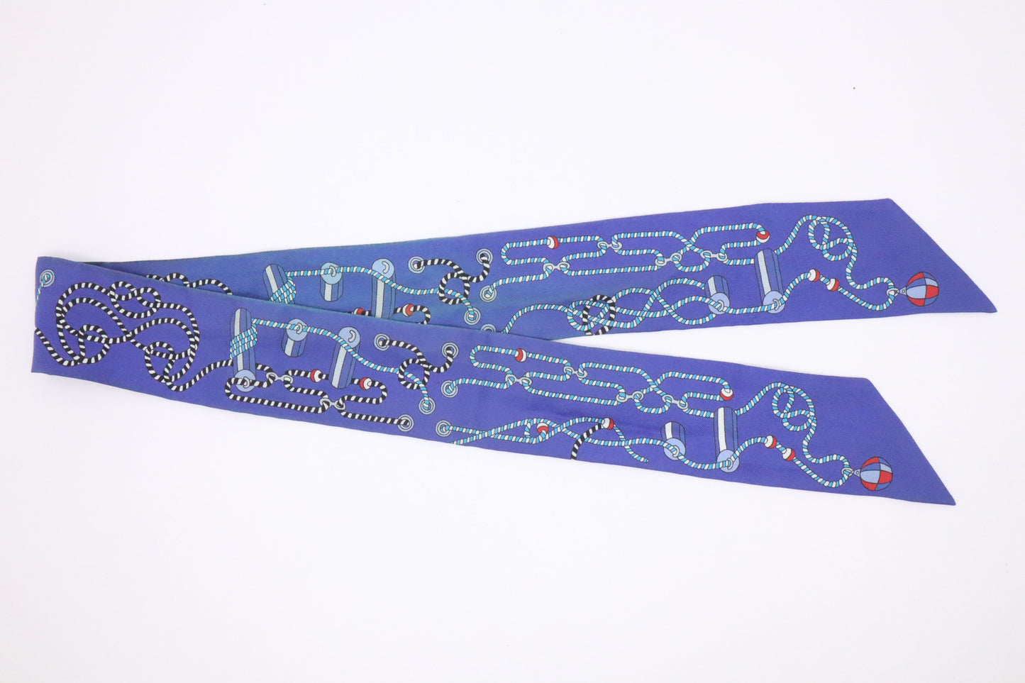 Hermes Twilly in Blue Silk