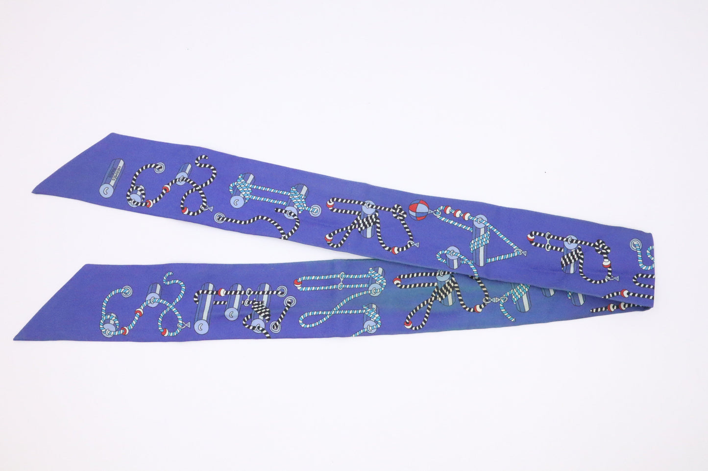 Hermes Twilly in Blue Silk