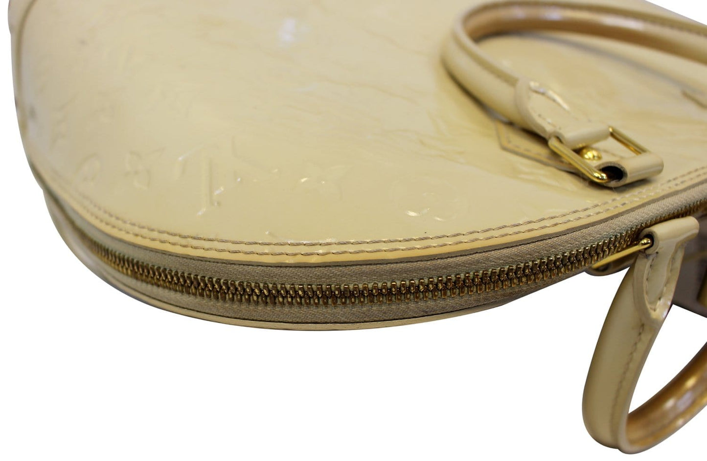 Louis Vuitton Alma GM Monogram Vernis Satchel Bag Cream