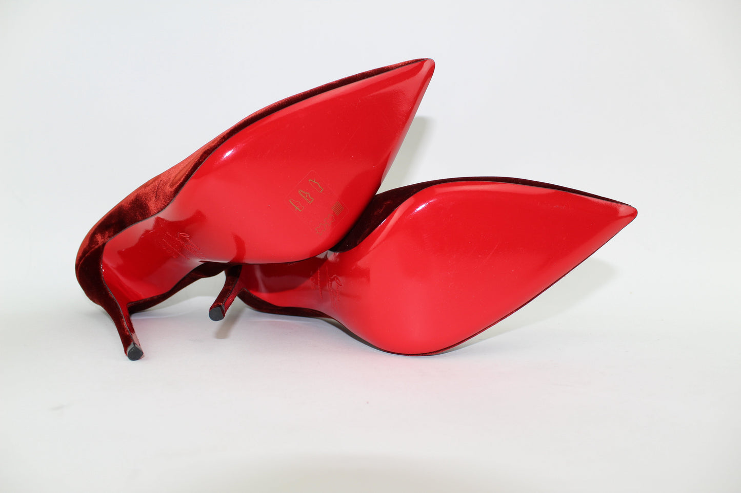 CHRISTIAN LOUBOUTIN SO KATE 120mm VELVET SIZE 40.5
