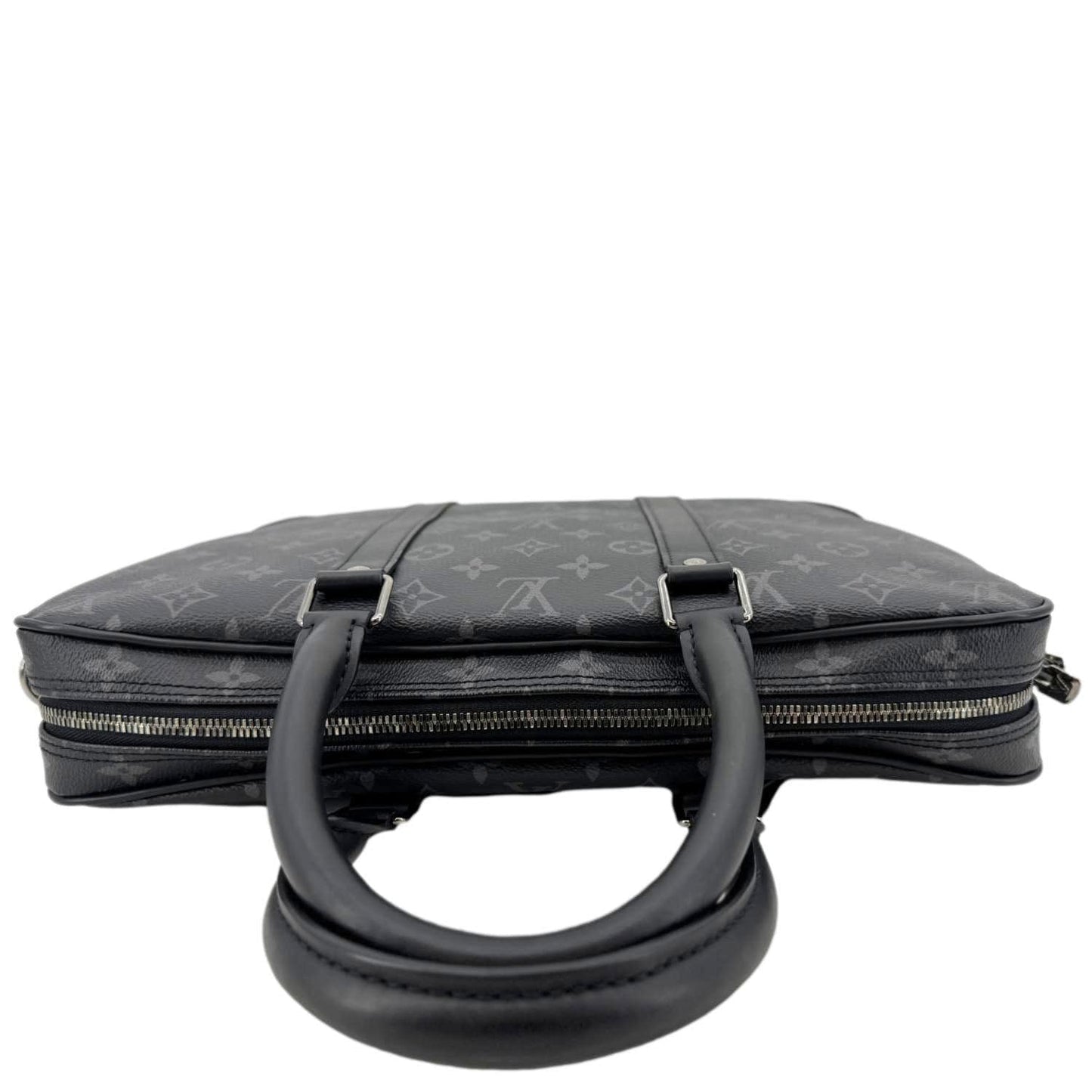 LOUIS VUITTON Porte Documents Voyage PM Monogram Eclipse Briefcase Bag Black
