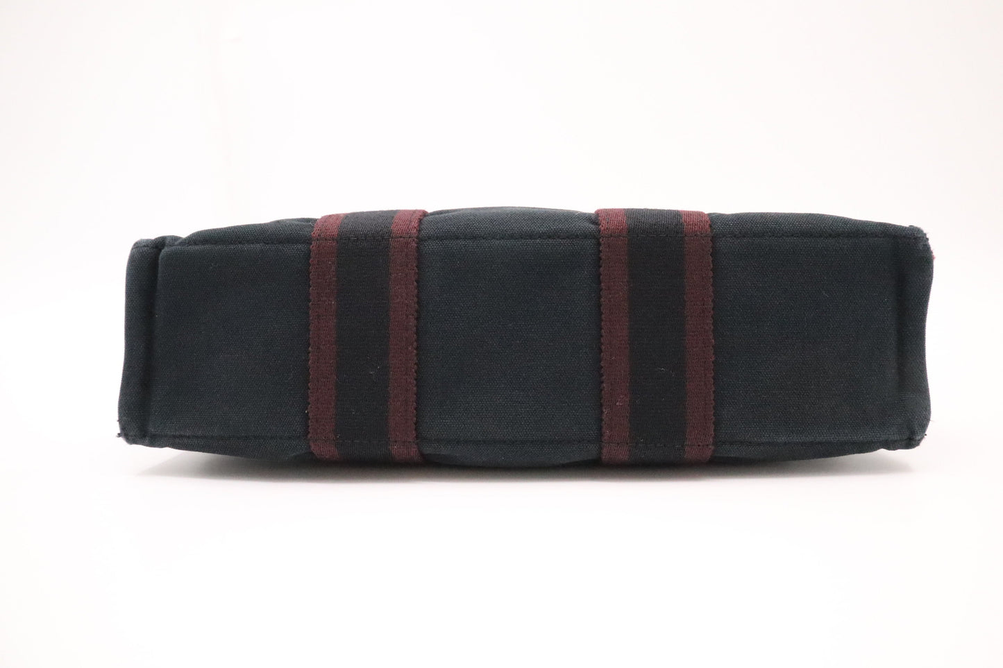 Hermes Fourre-Tout PM in Navy and Maroon Canvas