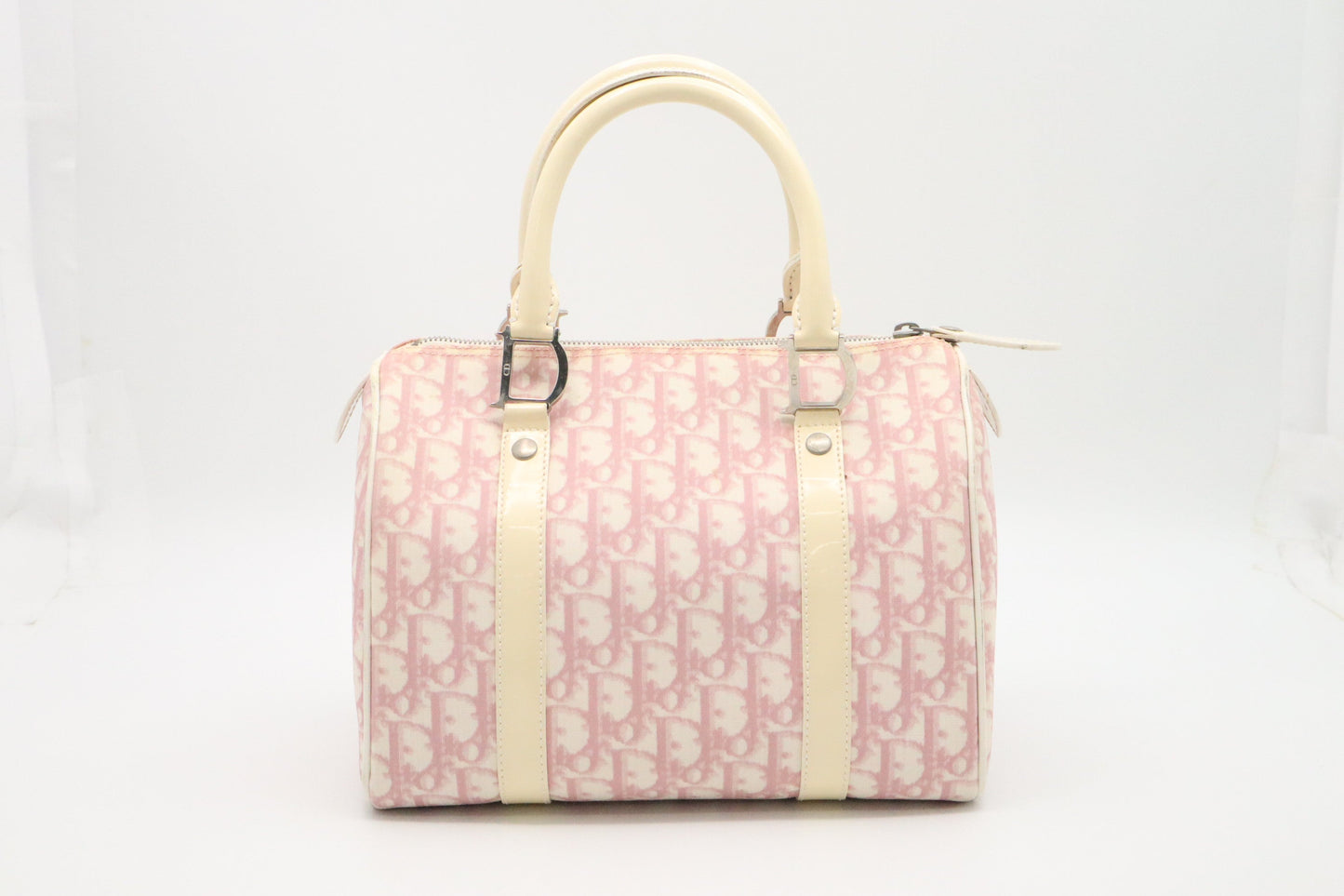 Dior Boston Bag in Pink Oblique Coated Canvas