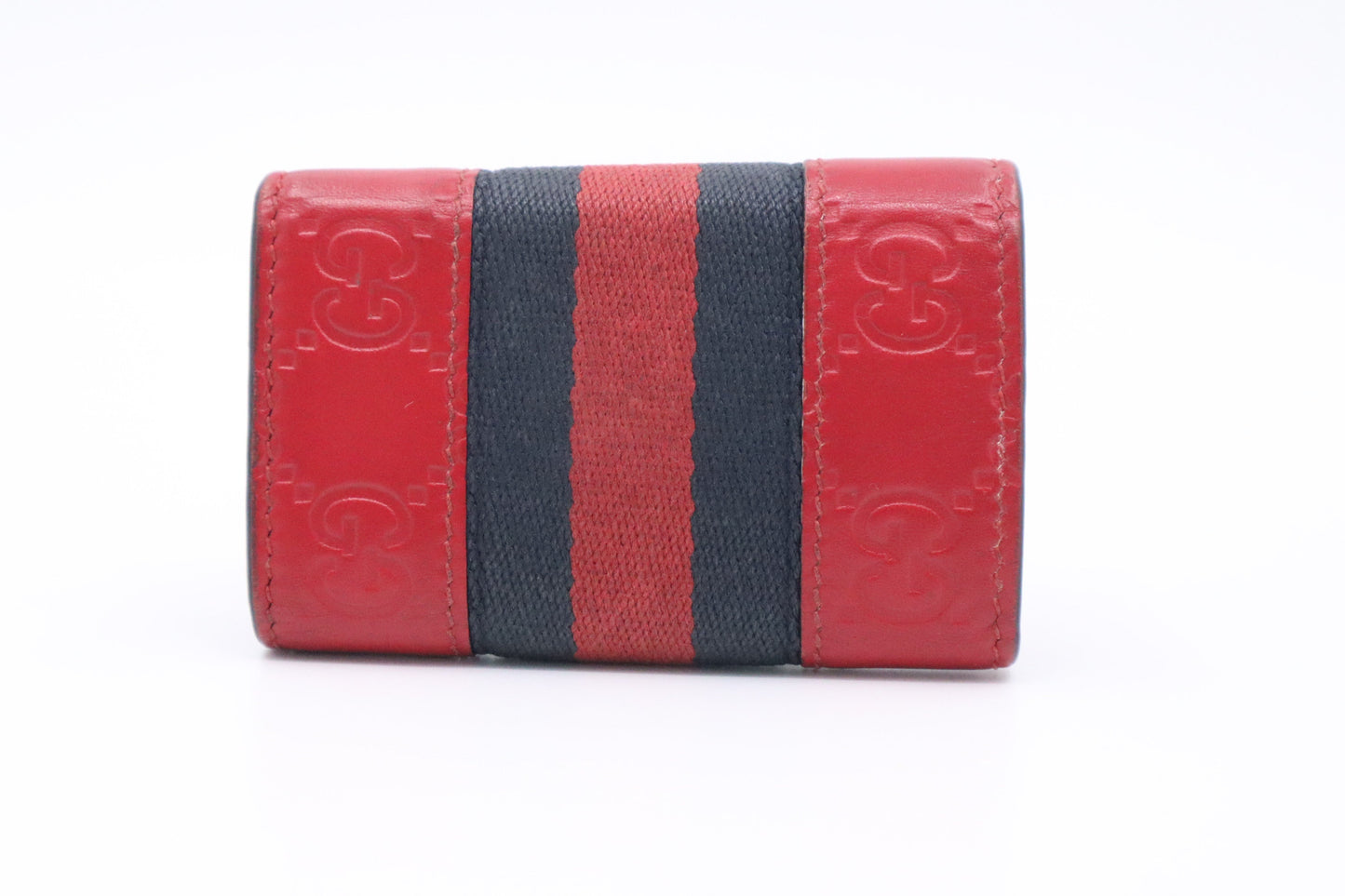 Gucci Key Case in Red Guccissima Leather
