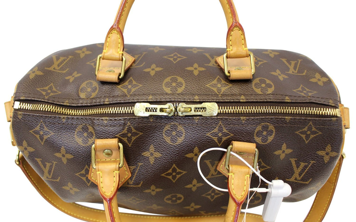 LOUIS VUITTON Speedy 30 Monogram Canvas  Bandouliere Satchel Bag