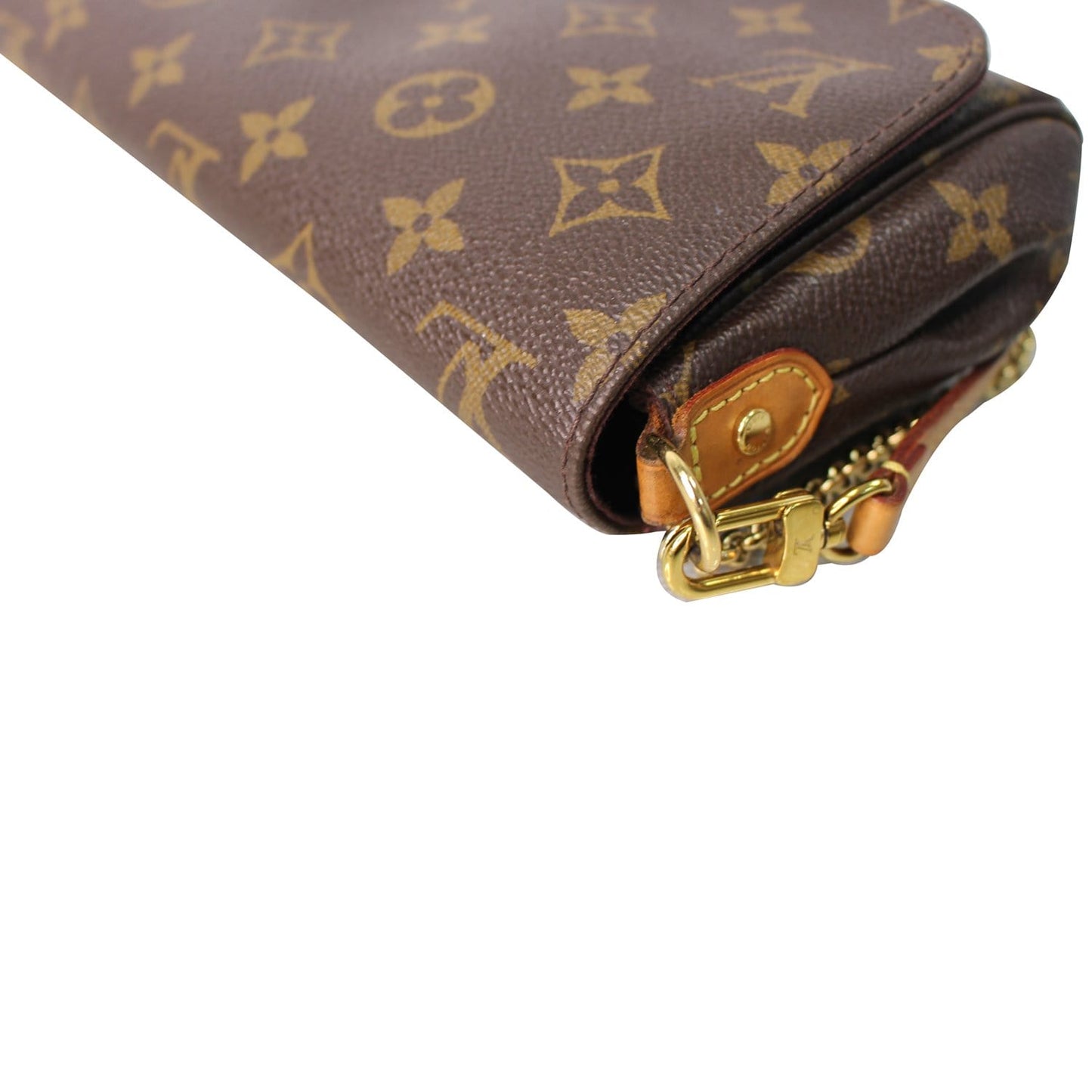 LOUIS VUITTON Favorite PM Monogram Canvas Crossbody Bag Brown
