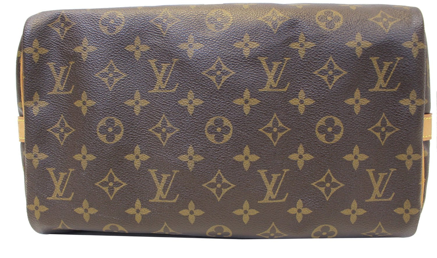 LOUIS VUITTON Speedy 30 Monogram Canvas  Bandouliere Satchel Bag