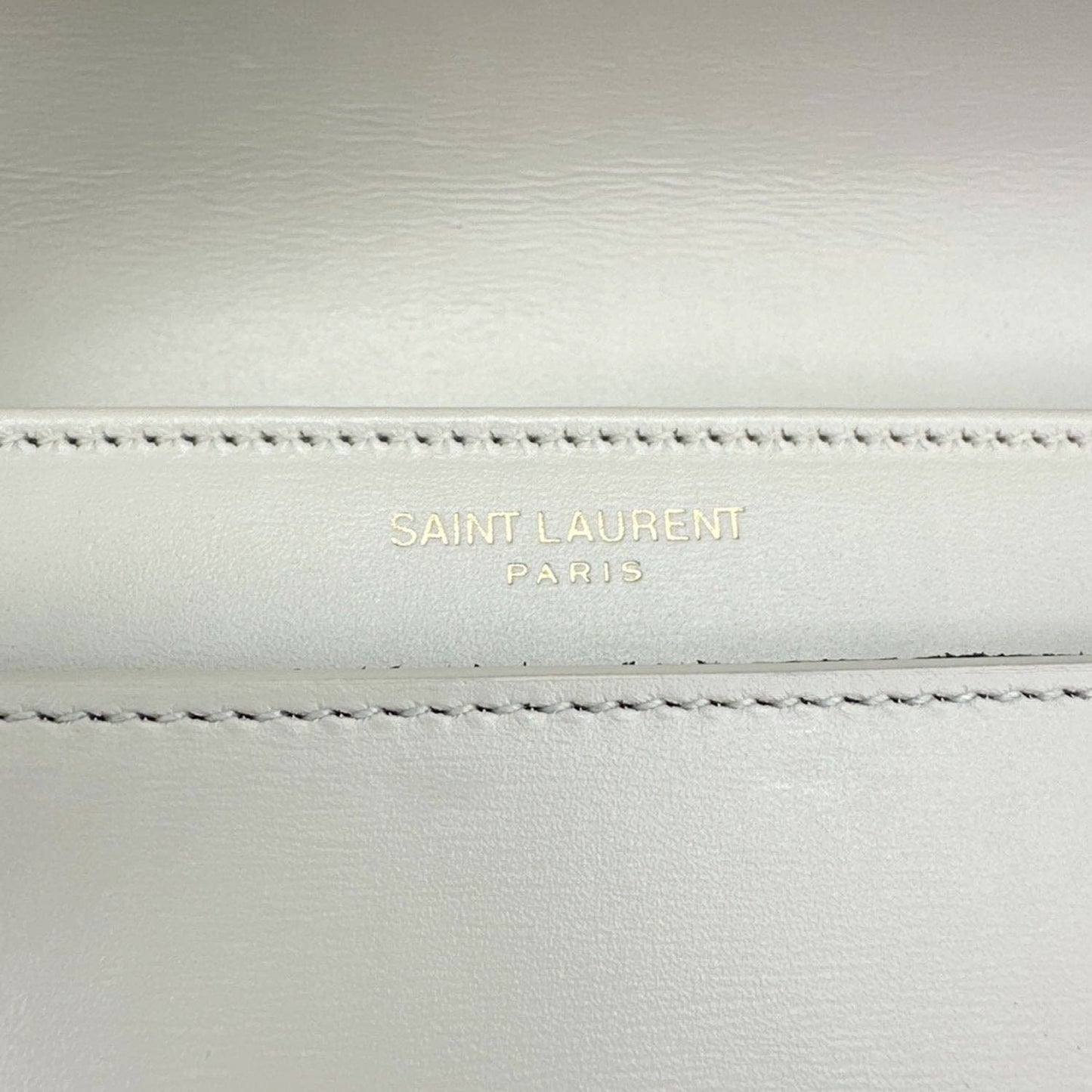 YVES SAINT LAURENT Solferino Small Calfskin Leather Shoulder Bag Beige