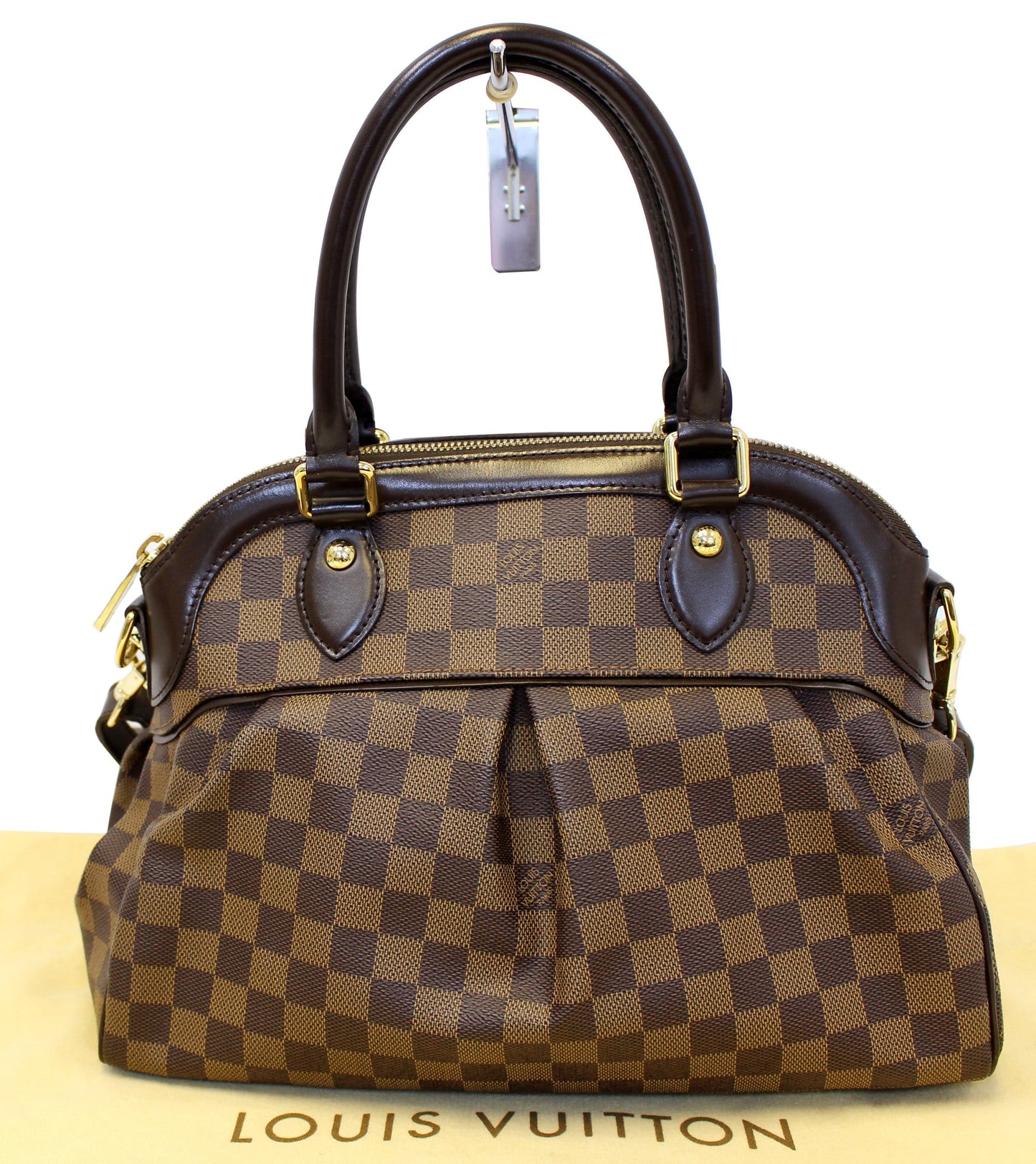 LOUIS VUITTON Trevi PM Damier Ebene  Brown Shoulder Bag