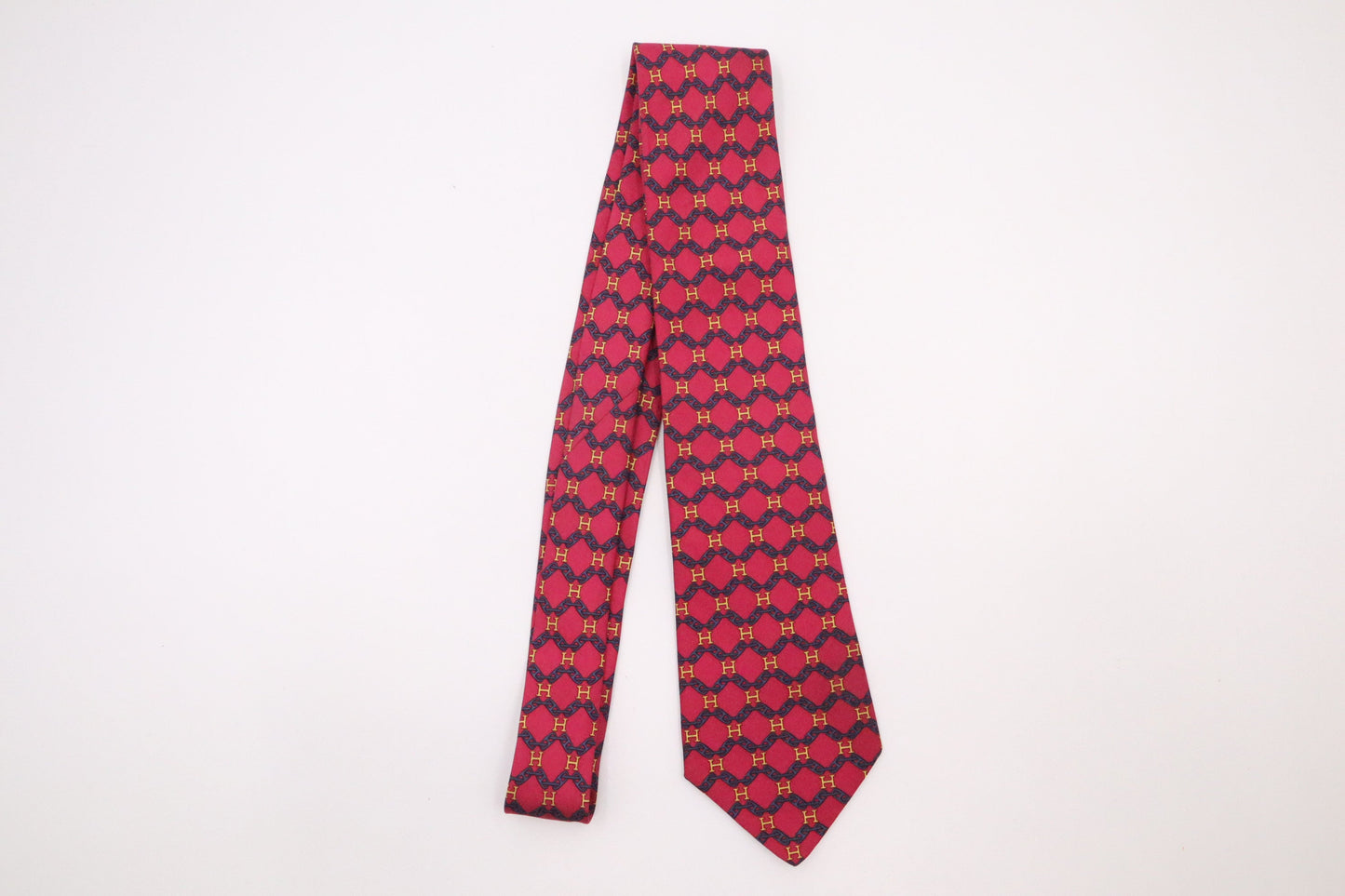 Hermes Tie in Pink Silk