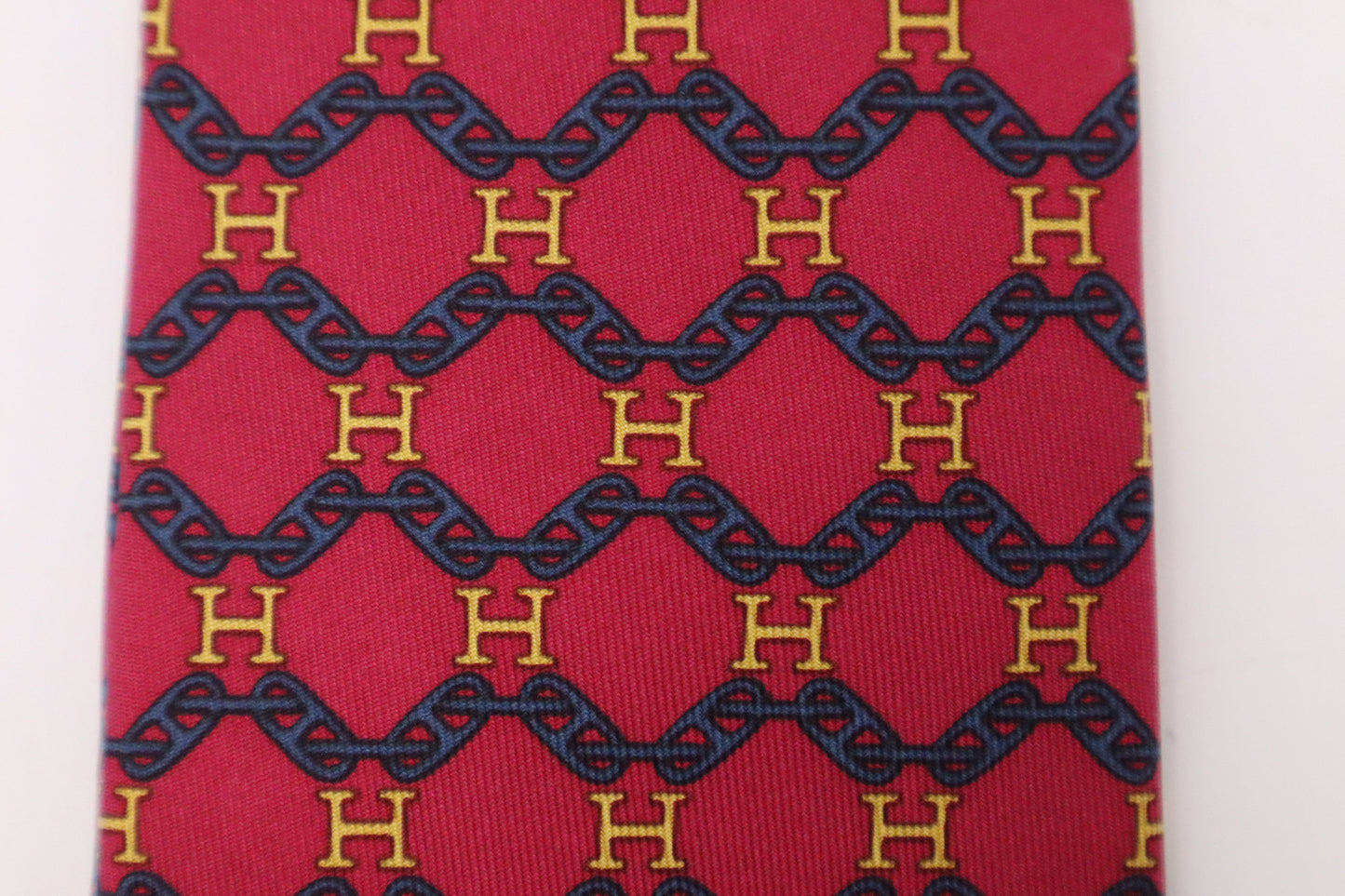 Hermes Tie in Pink Silk