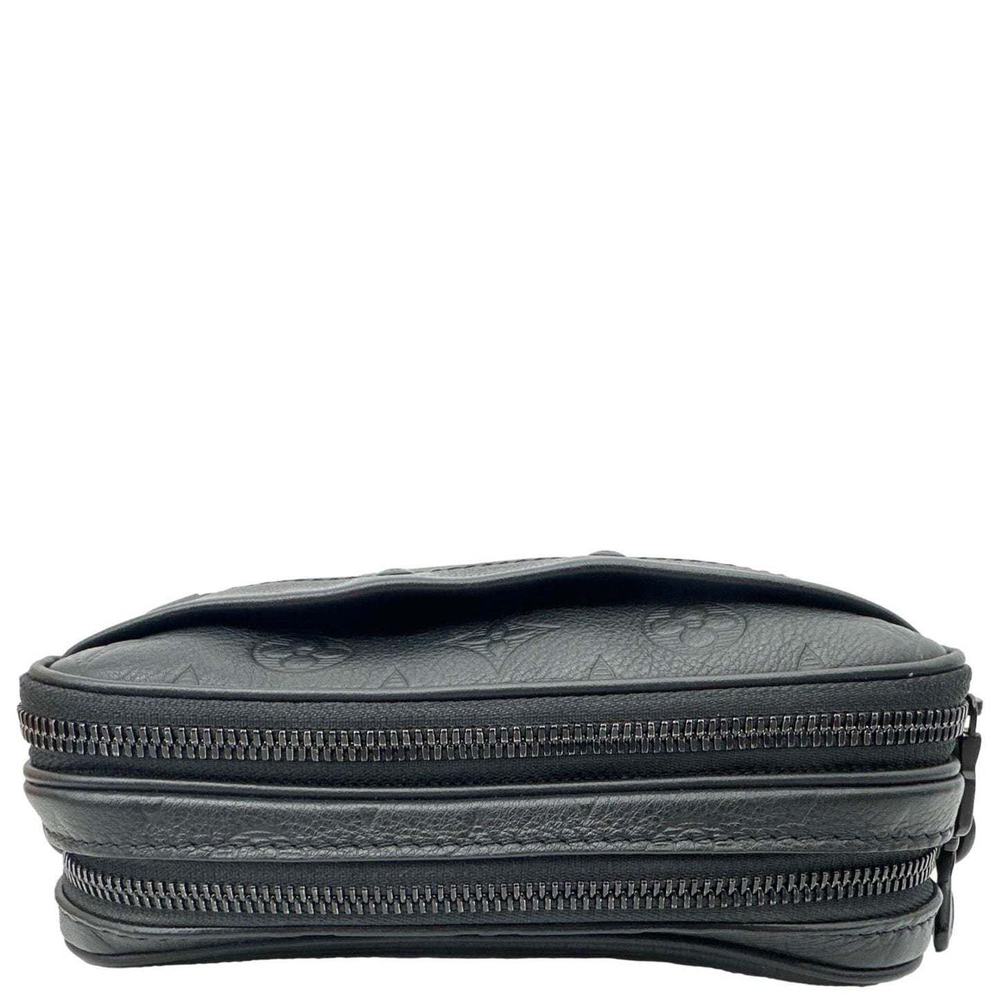 LOUIS VUITTON Alpha Wearable Monogram Shadow Wallet Crossbody Bag Black