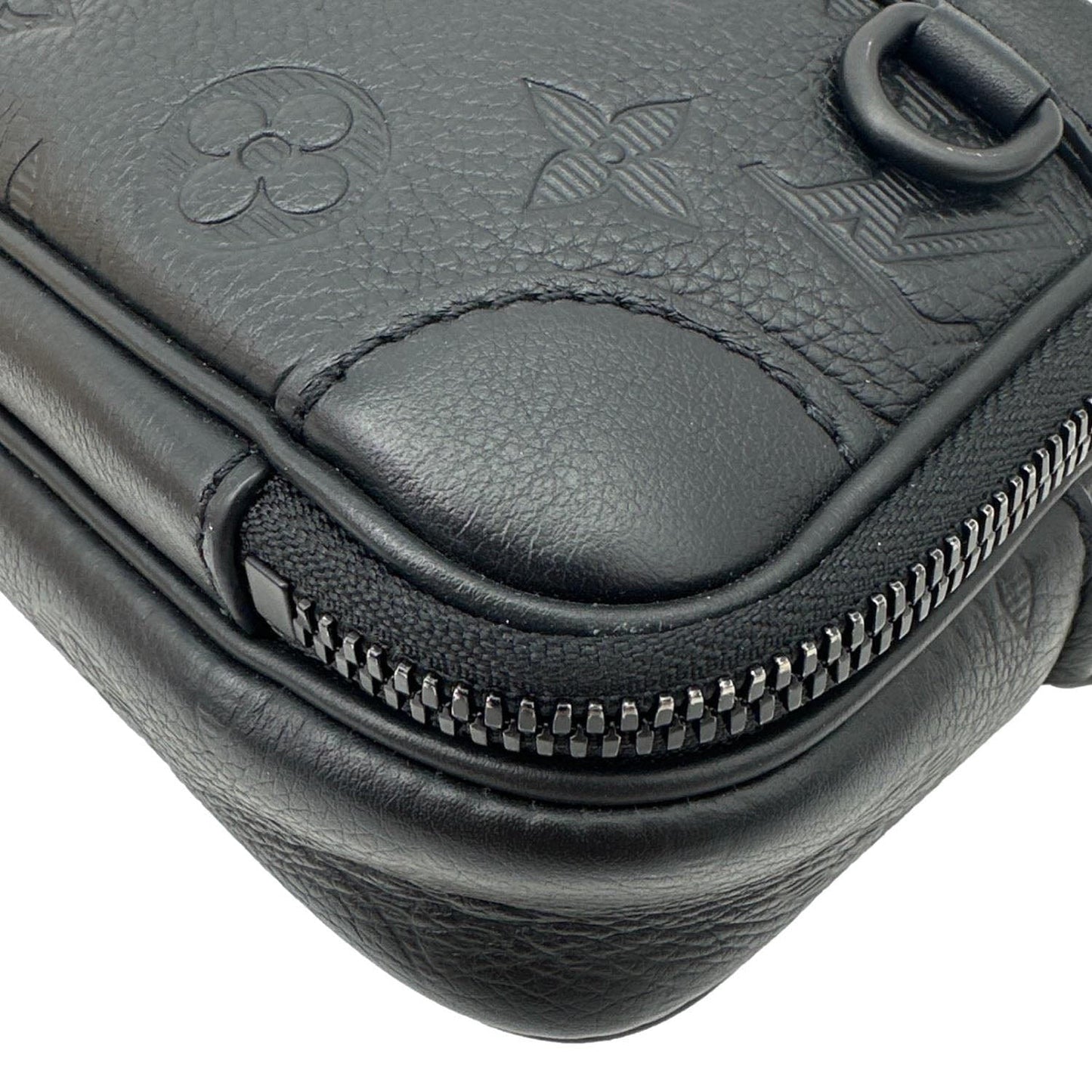 LOUIS VUITTON Alpha Wearable Monogram Shadow Wallet Crossbody Bag Black