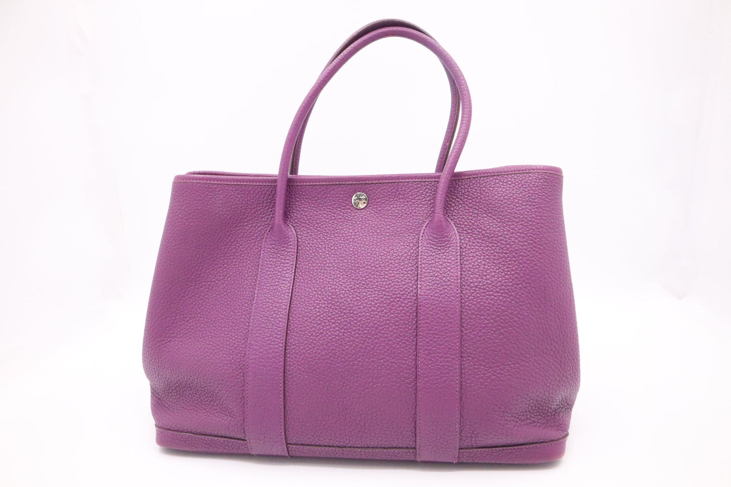 Hermes Garden Party 36 in Purple Leather