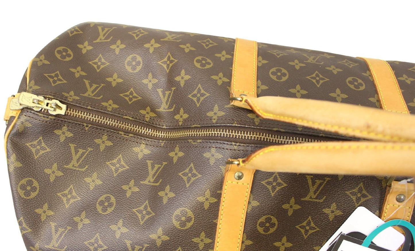 LOUIS VUITTON Monogram Canvas Brown Keepall 60 Bandouliere Travel Bag
