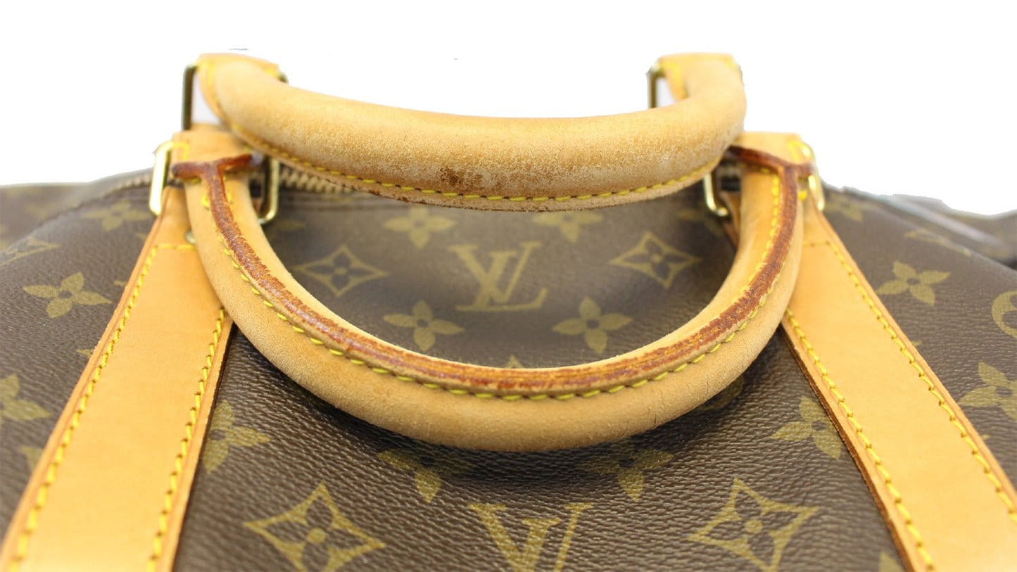 LOUIS VUITTON Monogram Canvas Brown Keepall 60 Bandouliere Travel Bag