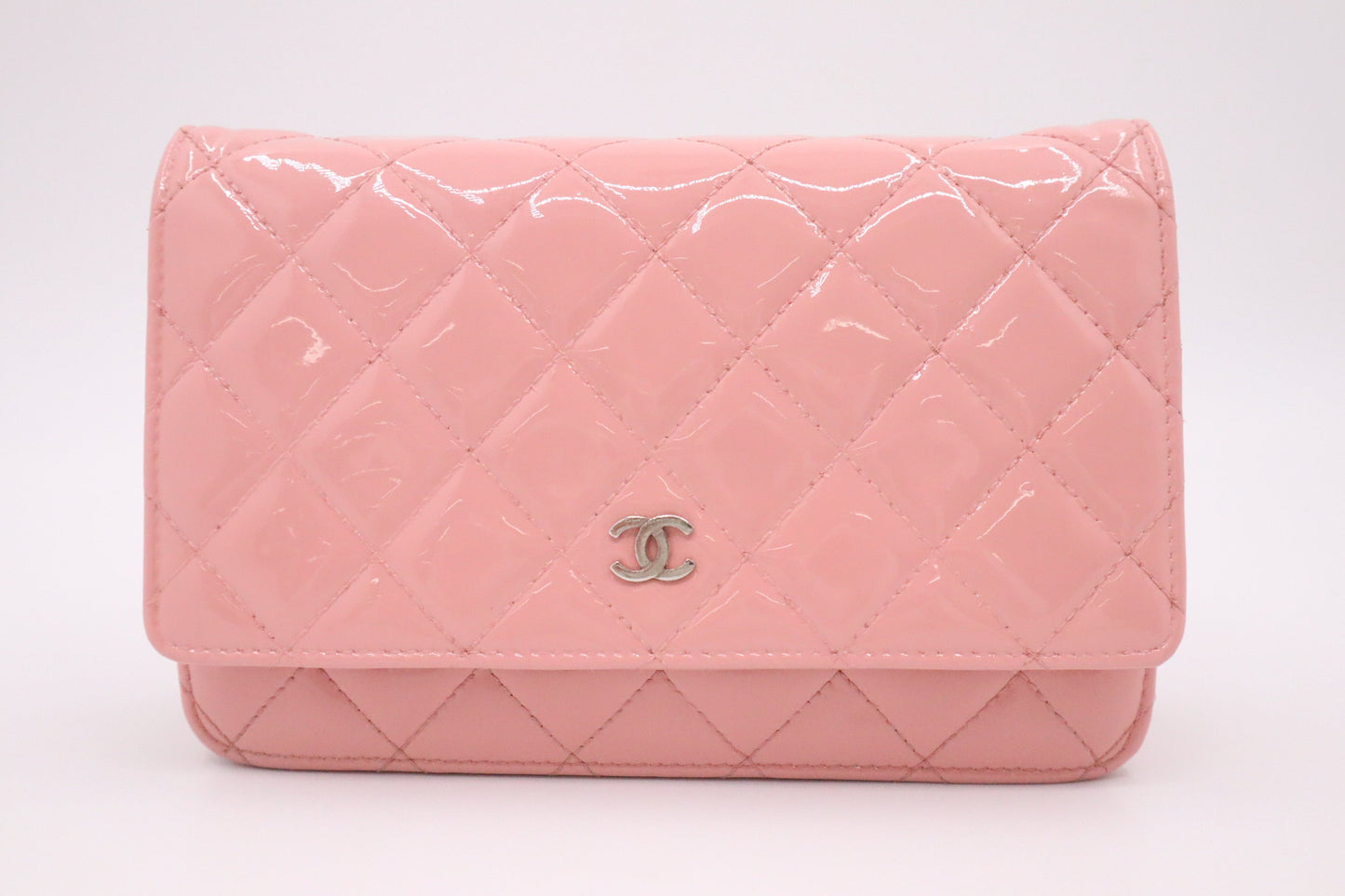 Chanel Wallet on Chain in Pink Patent Leather