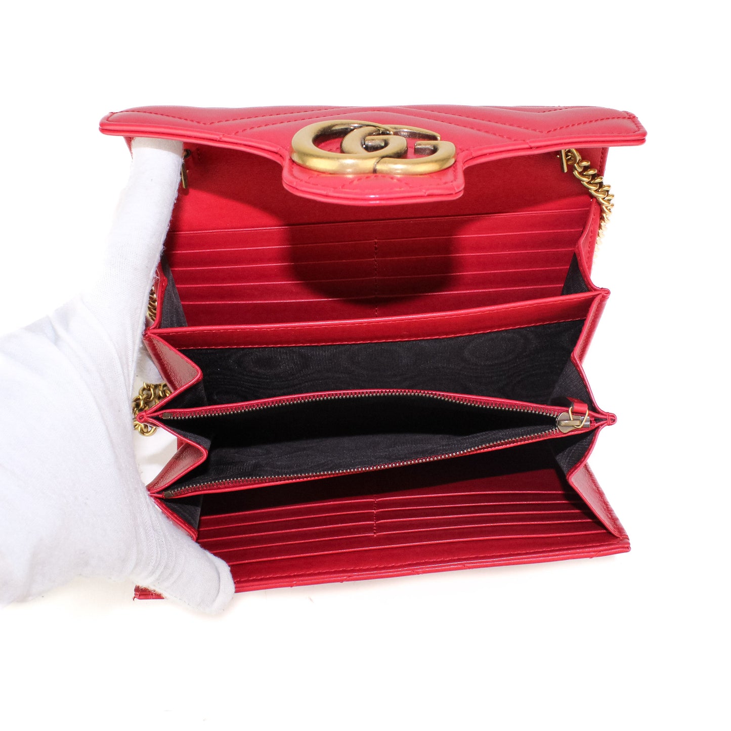 Gucci GG Marmont Matelassé Mini Bag in Red