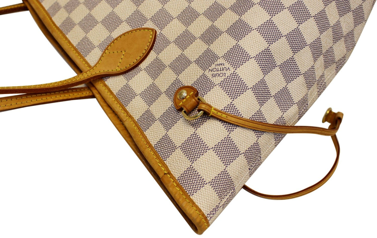 LOUIS VUITTON Damier Azur Neverfull MM Tote Shoulder Bag