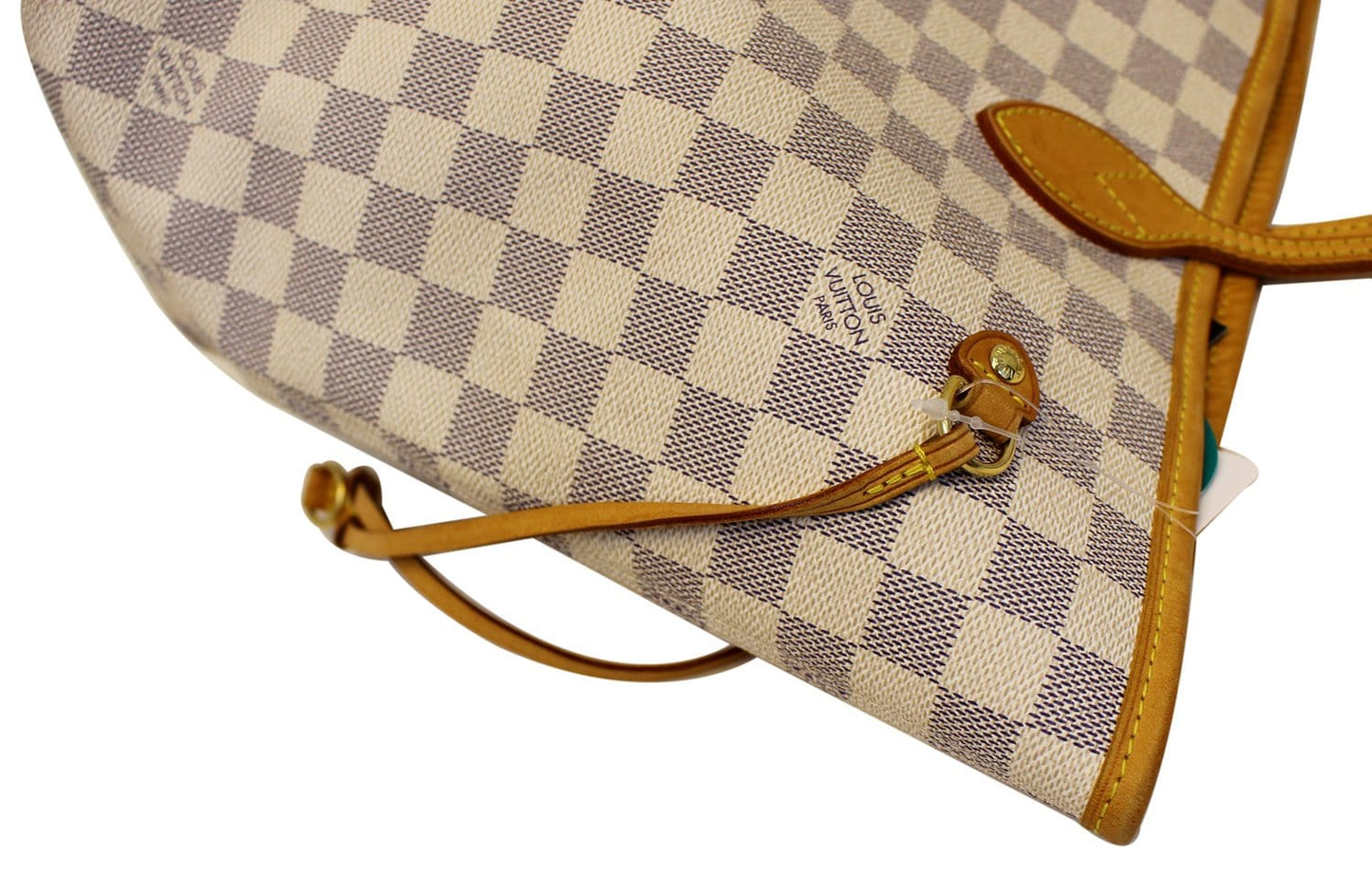 LOUIS VUITTON Damier Azur Neverfull MM Tote Shoulder Bag