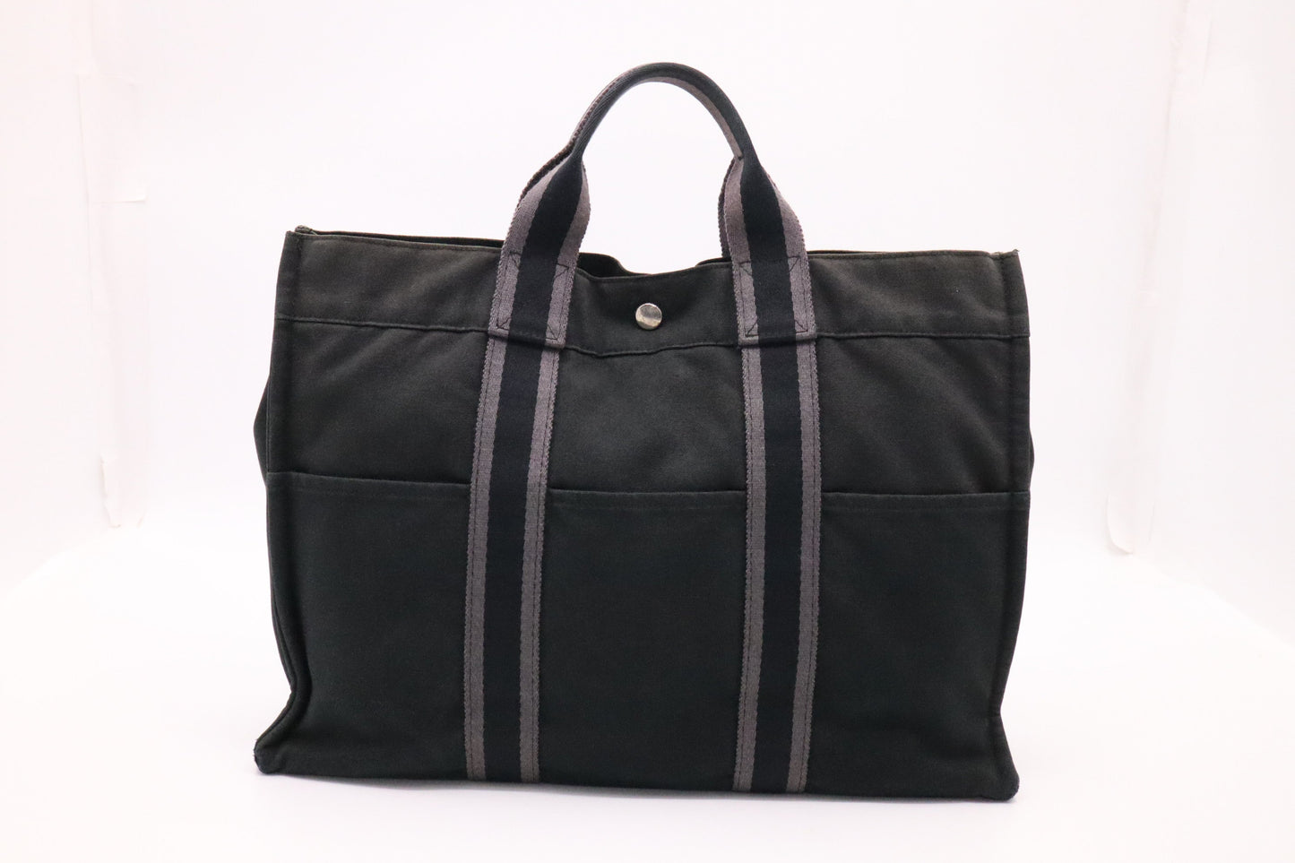 Hermes Fourre-Tout MM in Black Canvas